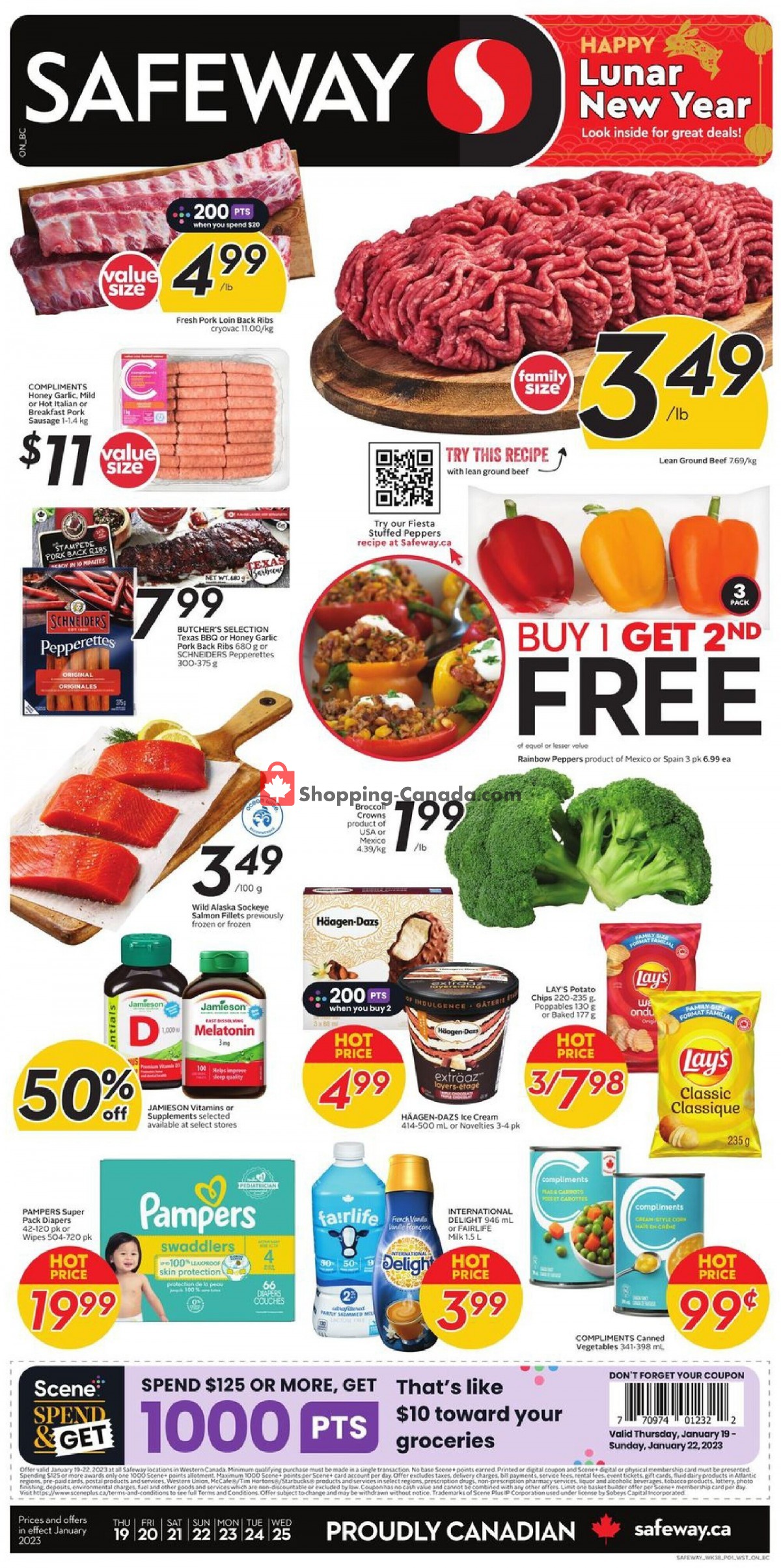 Safeway flyer from Thursday January 19, 2023 to Wednesday January 25, 2023 - page 1