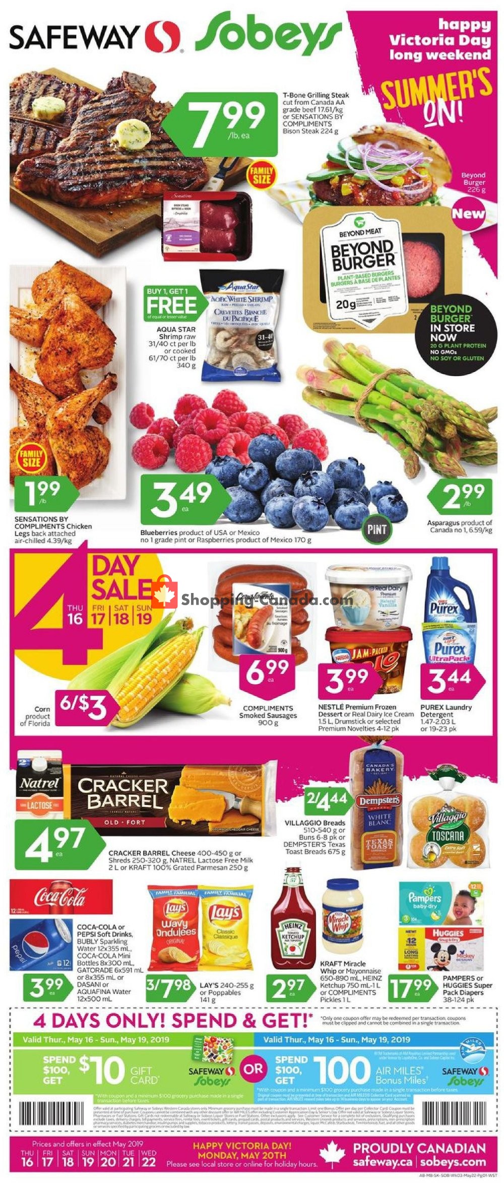 Safeway flyer from Thursday May 16, 2019 to Wednesday May 22, 2019 - page 1