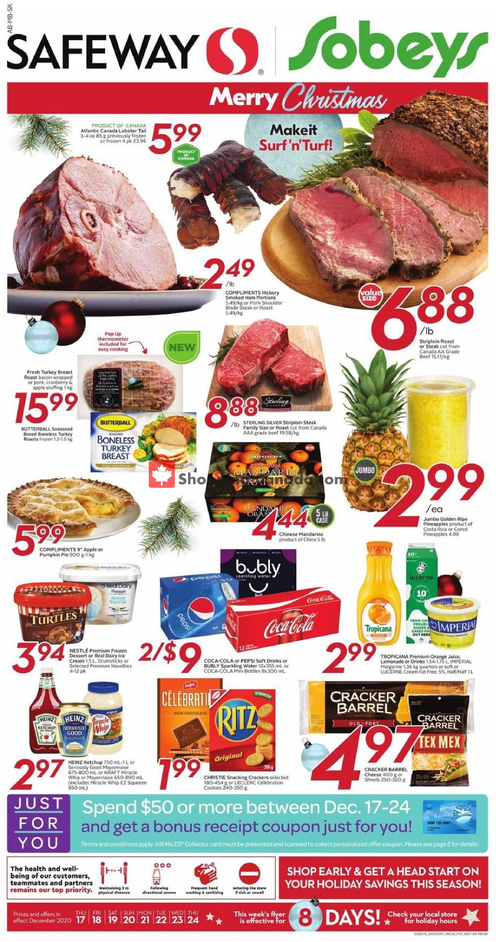 Safeway flyer from Thursday December 17, 2020 to Thursday December 24, 2020 - page 1