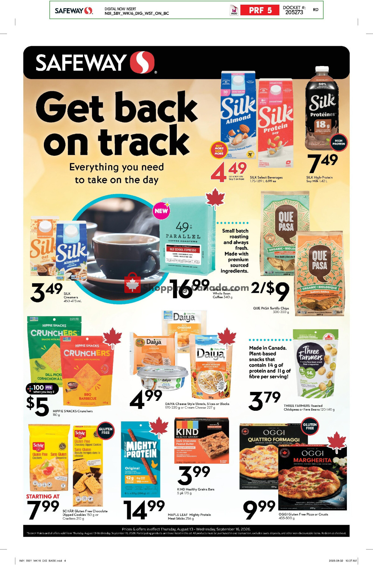 Safeway flyer from Thursday August 13, 2026 to Wednesday September 16, 2026 - page 1