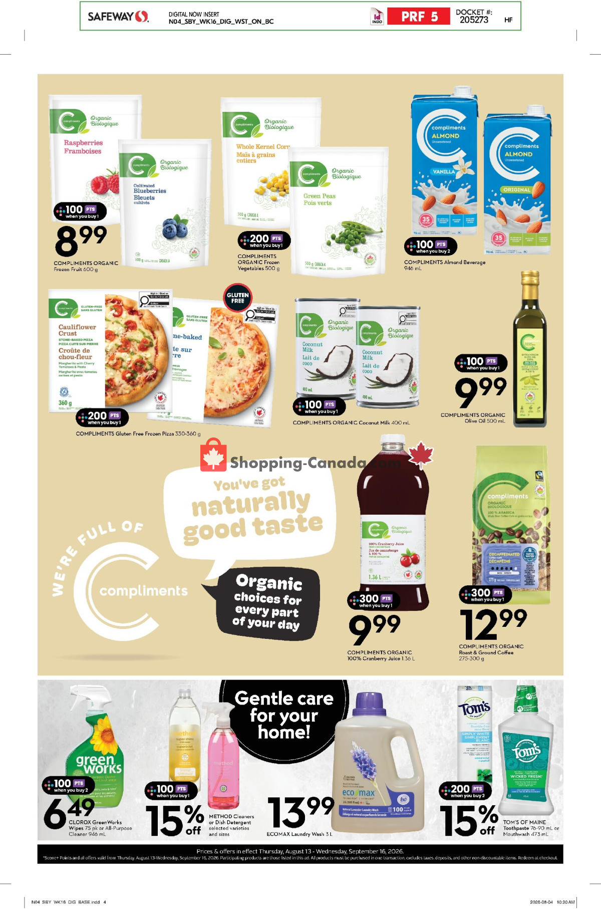 Safeway flyer from Thursday August 13, 2026 to Wednesday September 16, 2026 - page 4