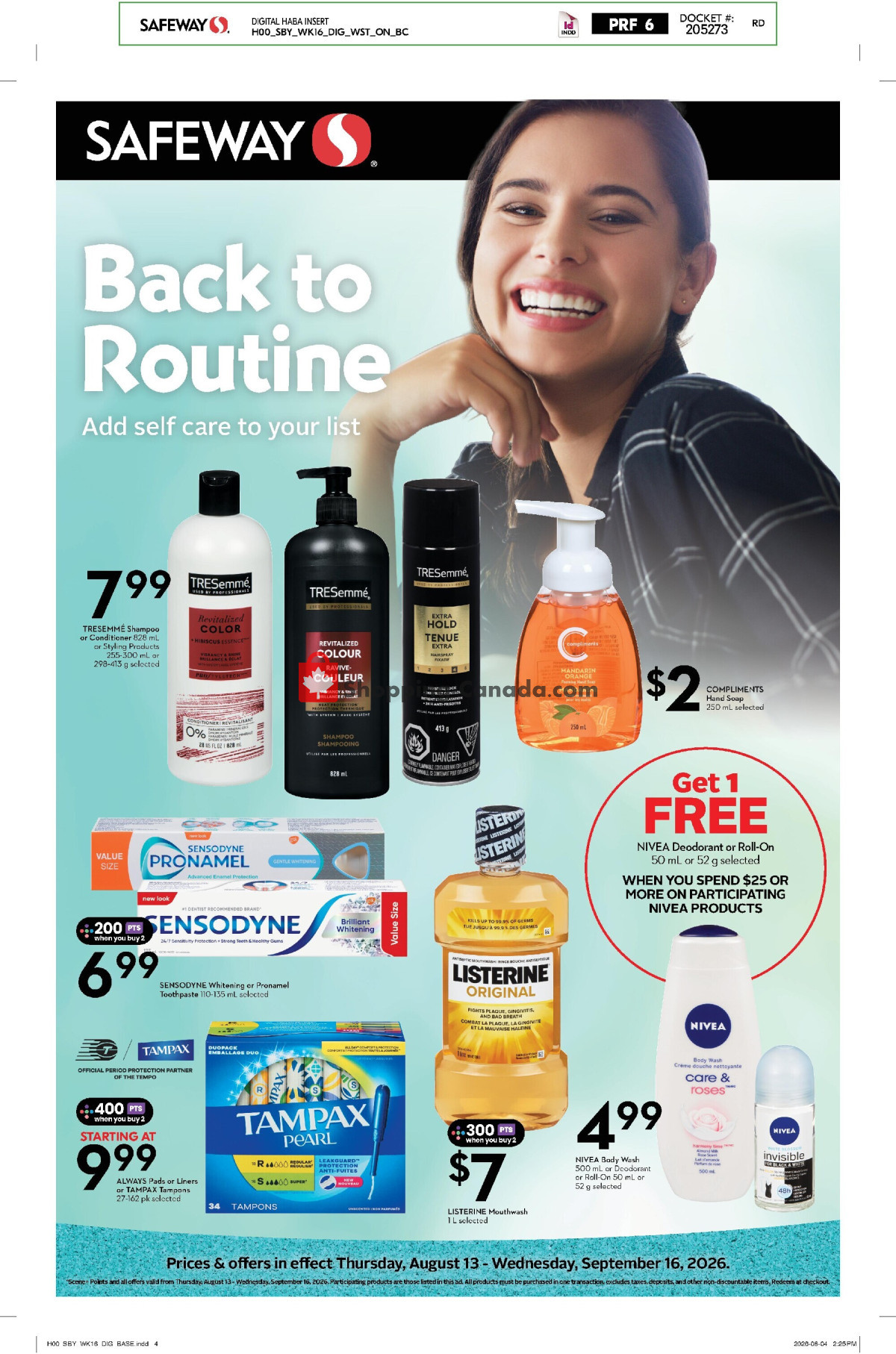 Safeway flyer from Thursday August 13, 2026 to Wednesday September 16, 2026 - page 1