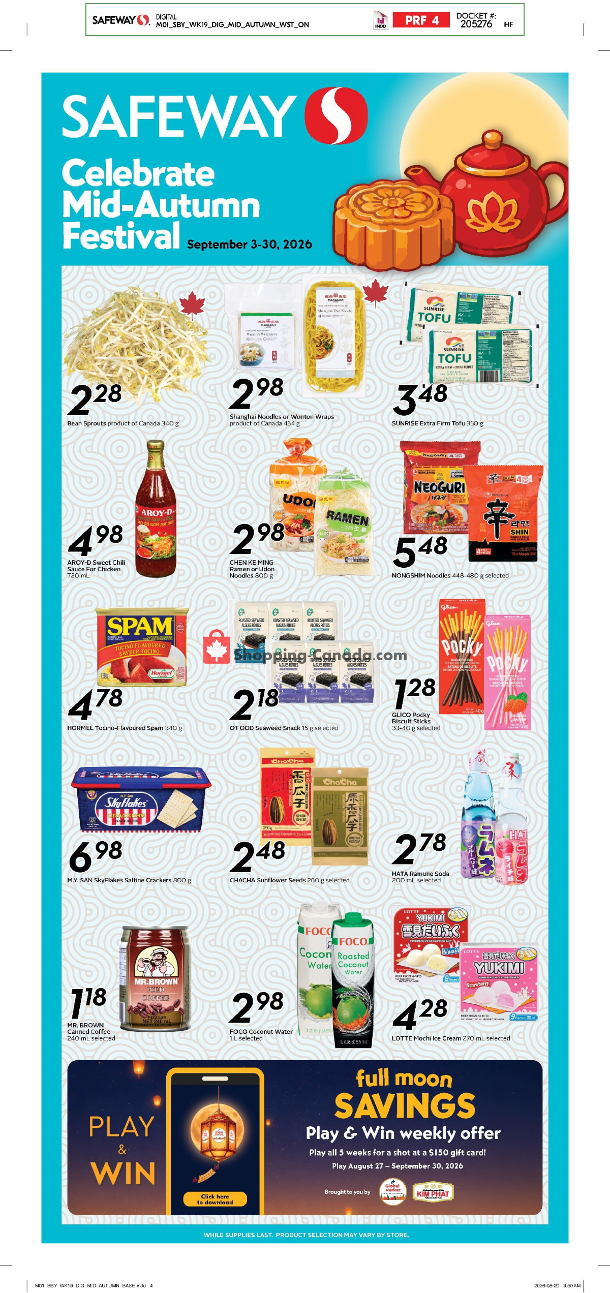 Safeway flyer from Thursday September 3, 2026 to Wednesday September 30, 2026 - page 1