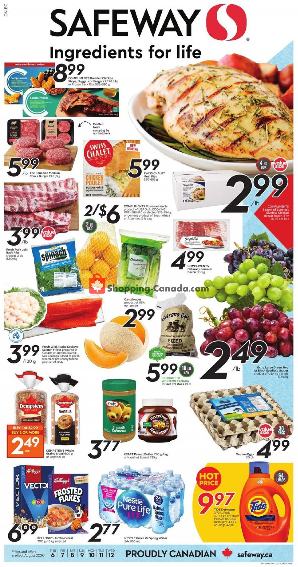 Safeway flyer from Thursday August 6, 2020 to Wednesday August 12, 2020 - page 1