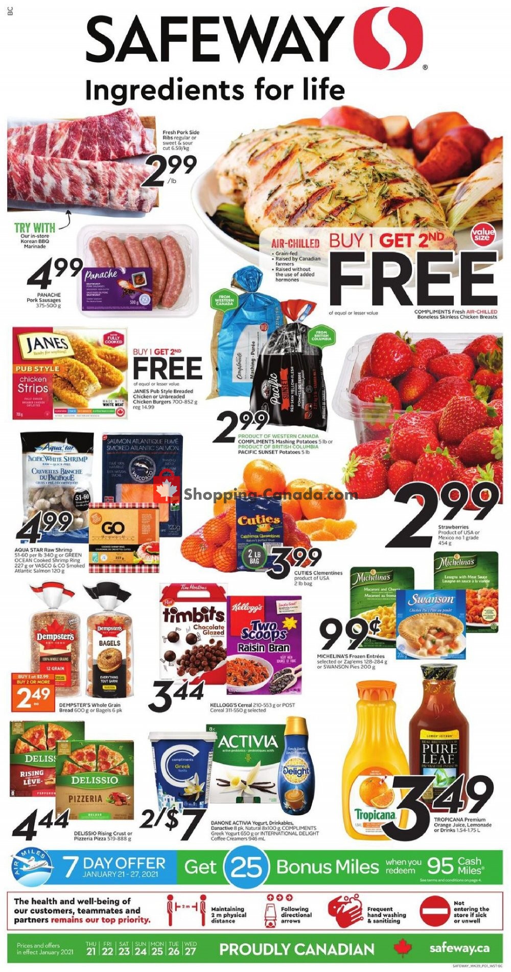 Safeway flyer from Thursday January 21, 2021 to Wednesday January 27, 2021 - page 1