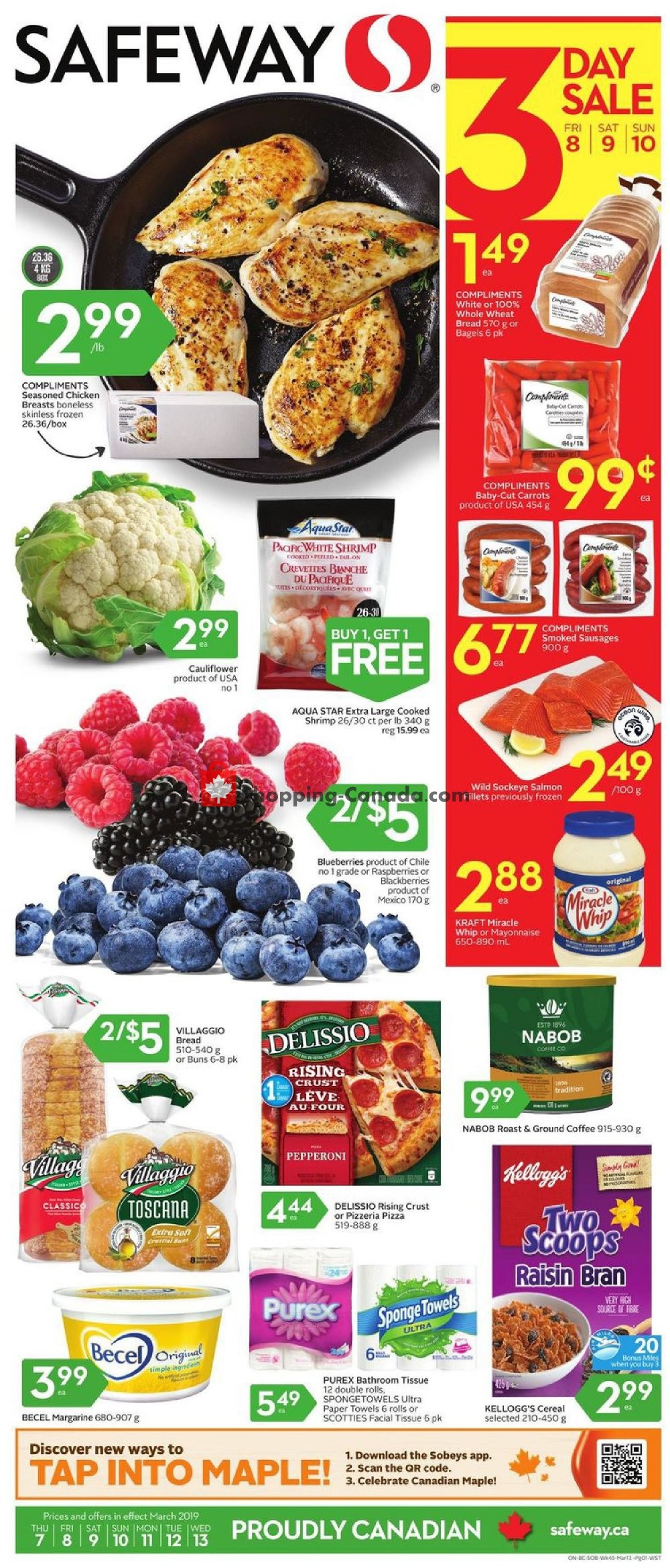 Safeway flyer from Thursday March 7, 2019 to Wednesday March 13, 2019 - page 1