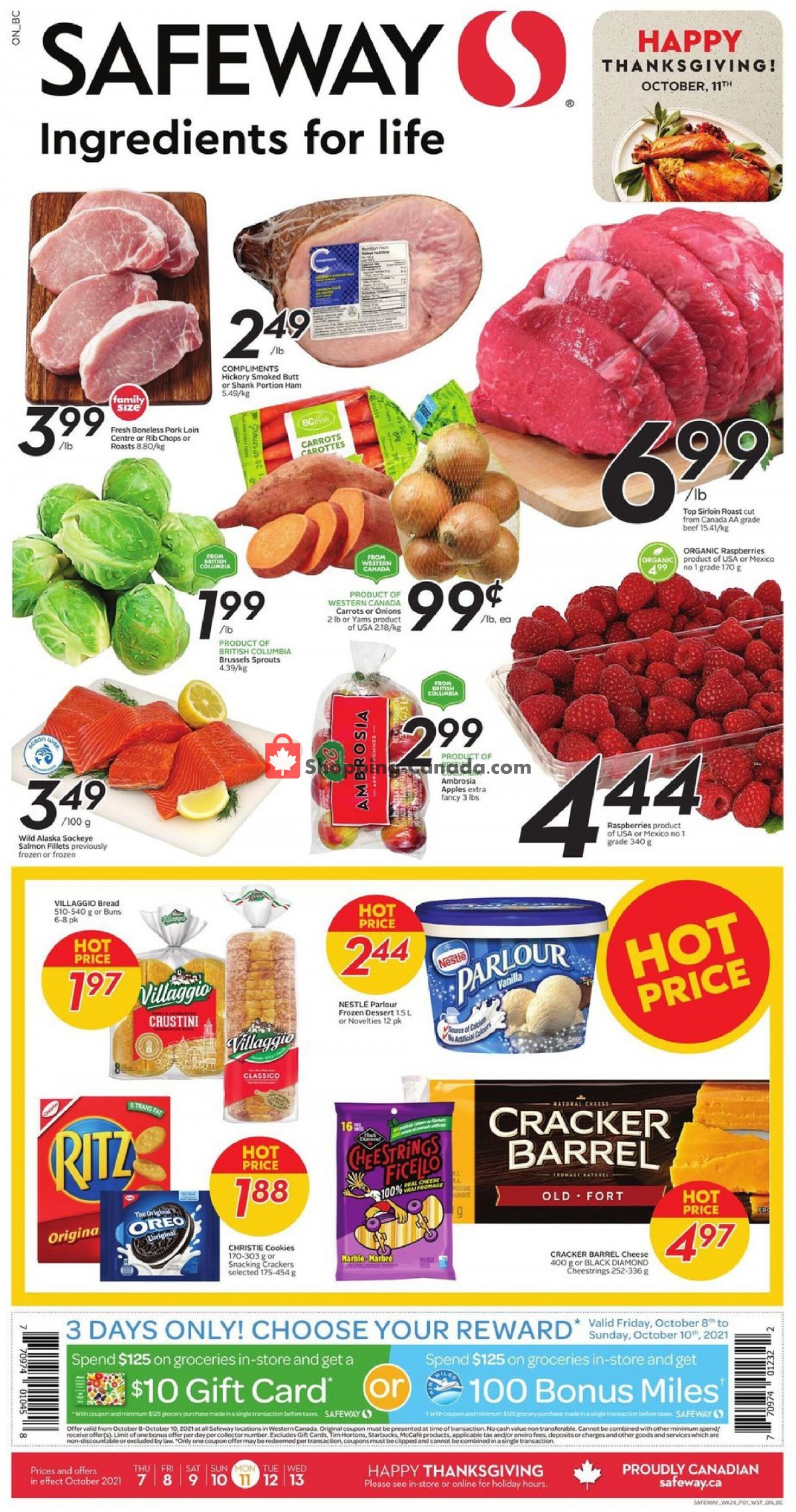 Safeway flyer from Thursday October 7, 2021 to Wednesday October 13, 2021 - page 1
