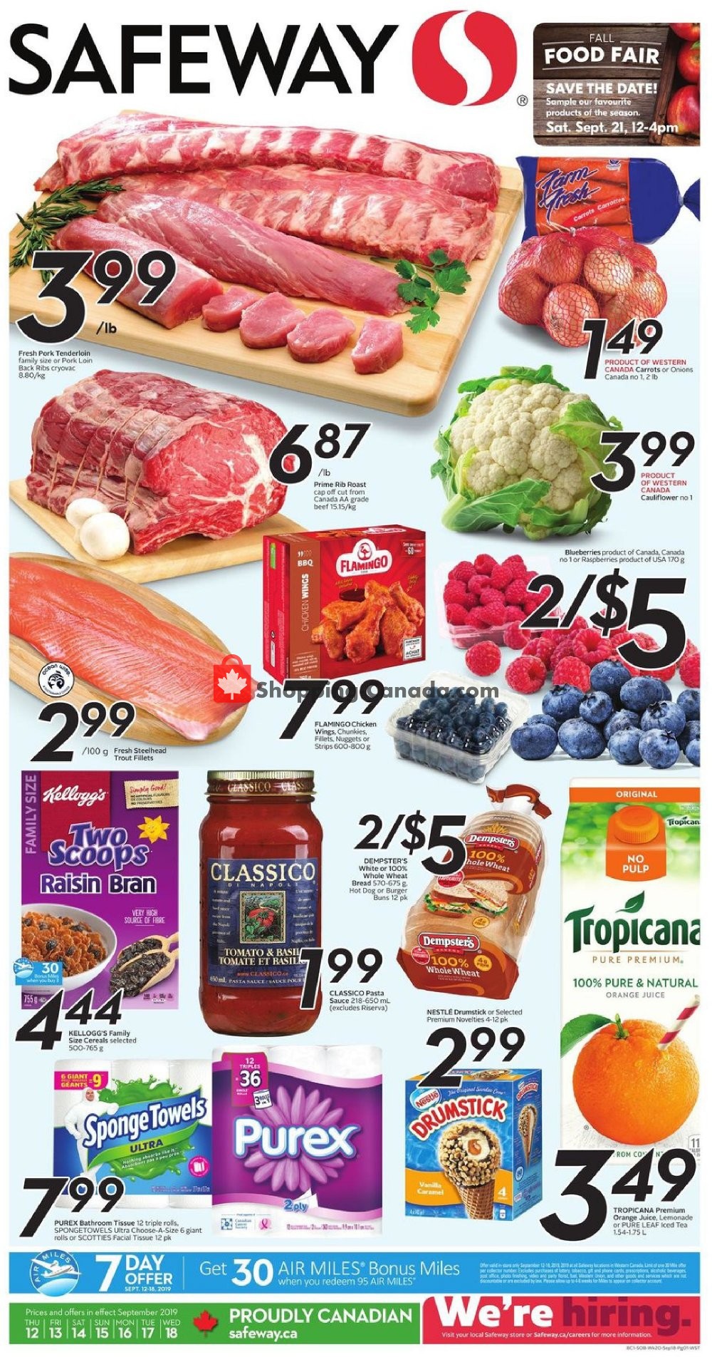 Safeway flyer from Thursday September 12, 2019 to Wednesday September 18, 2019 - page 1