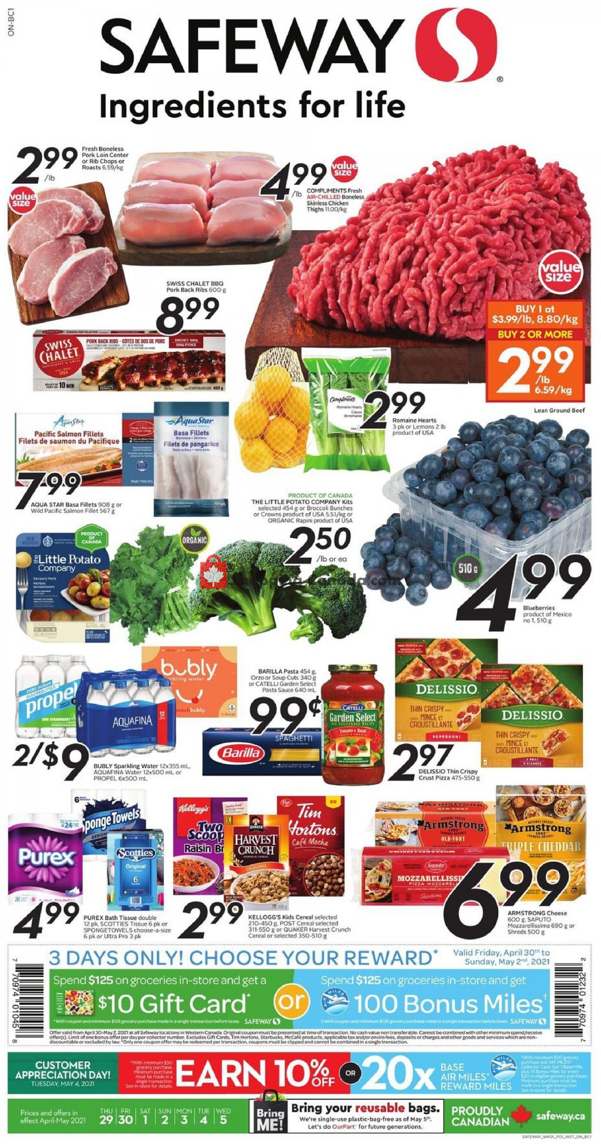Safeway flyer from Thursday April 29, 2021 to Wednesday May 5, 2021 - page 1