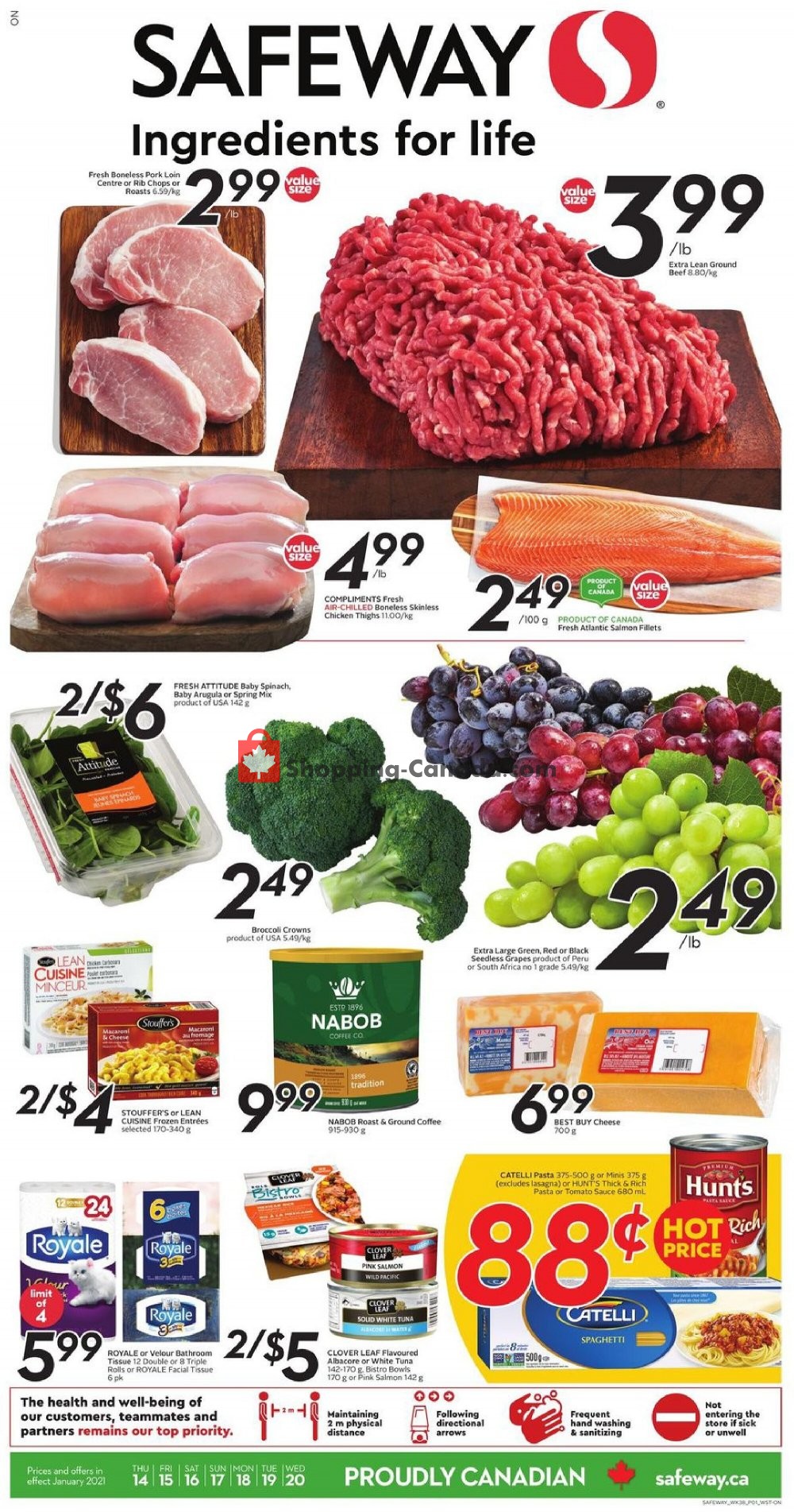 Safeway flyer from Thursday January 14, 2021 to Wednesday January 20, 2021 - page 1