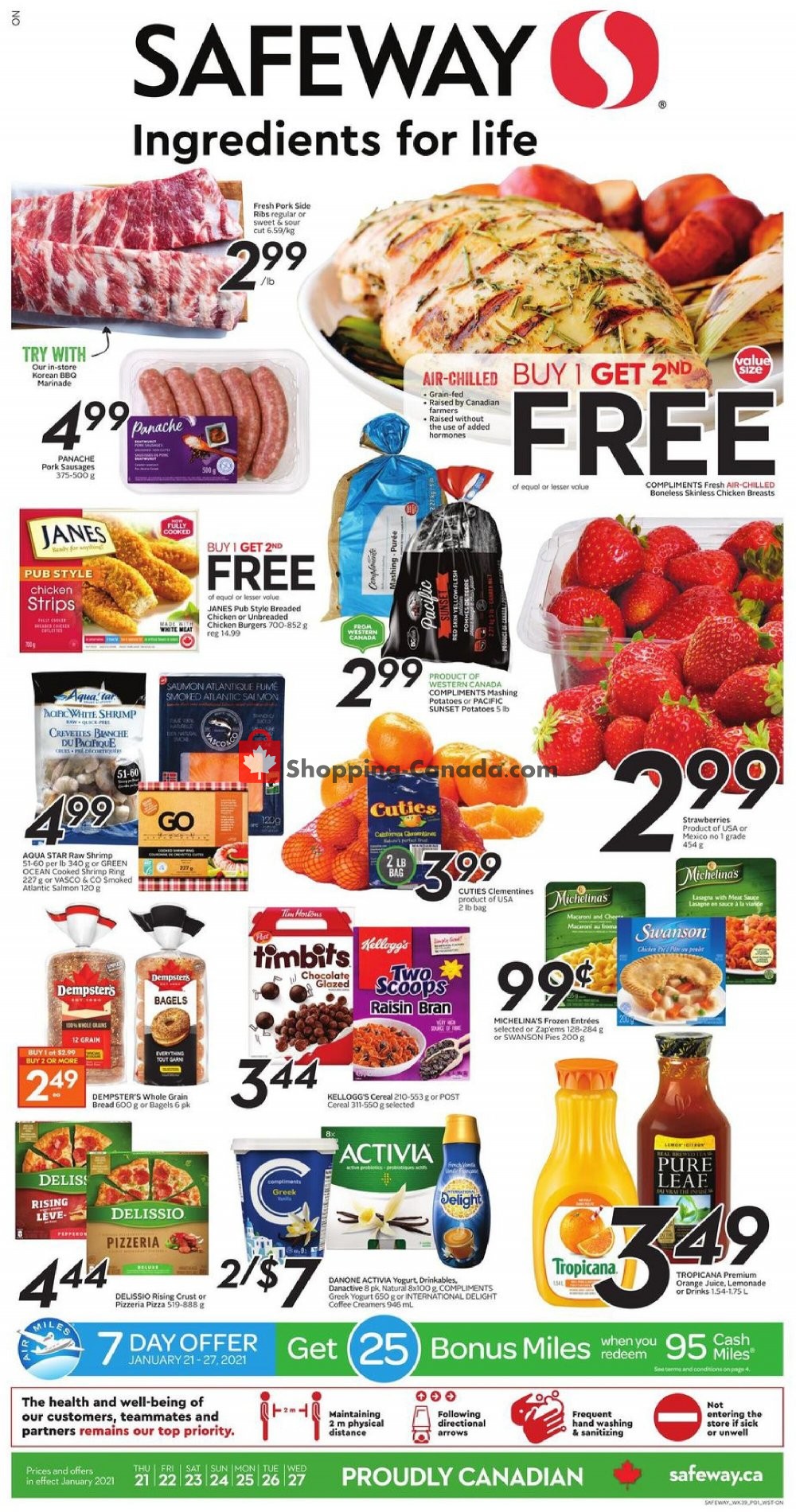 Safeway flyer from Thursday January 21, 2021 to Wednesday January 27, 2021 - page 1