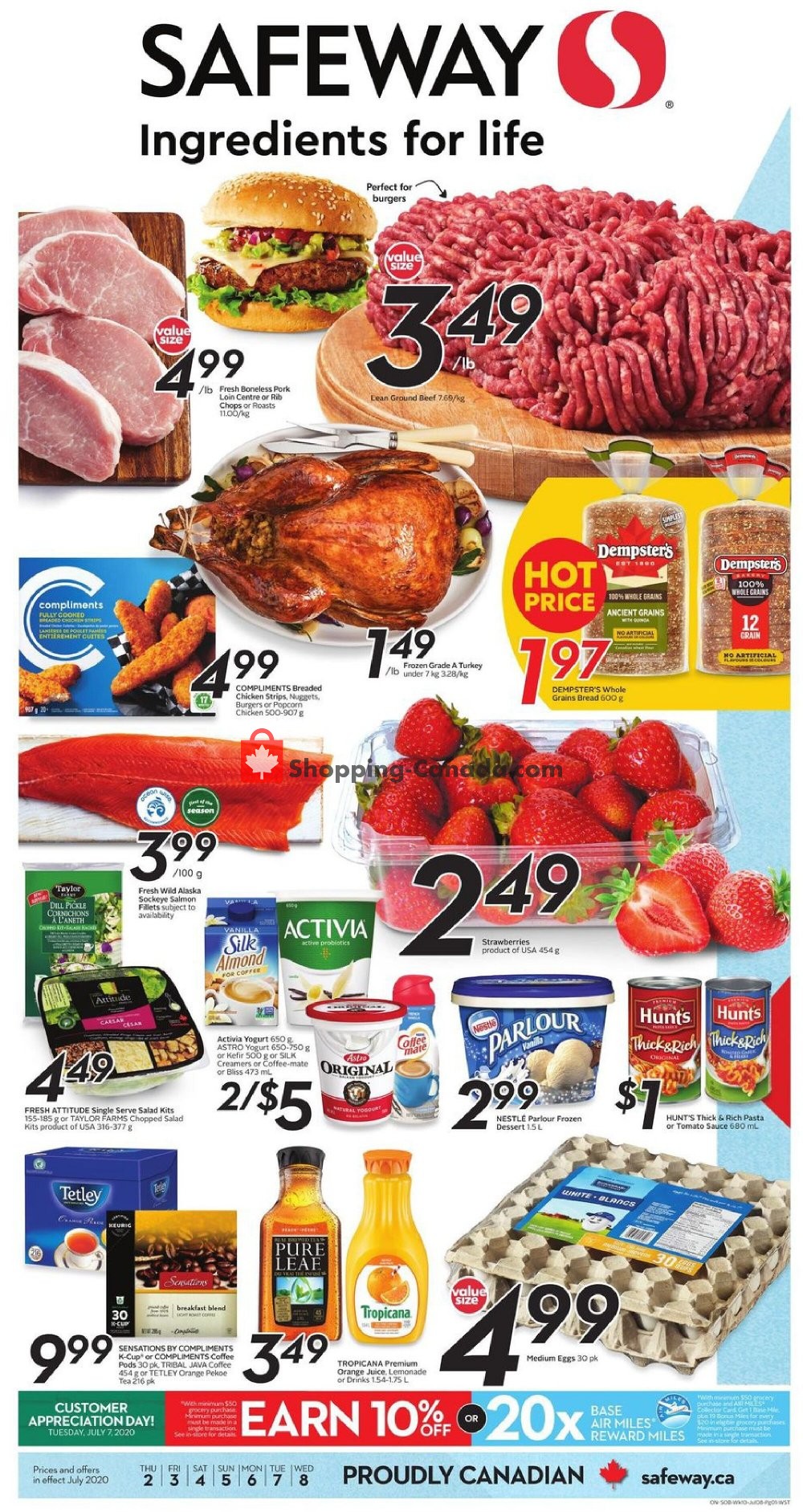 Safeway flyer from Thursday July 2, 2020 to Wednesday July 8, 2020 - page 1