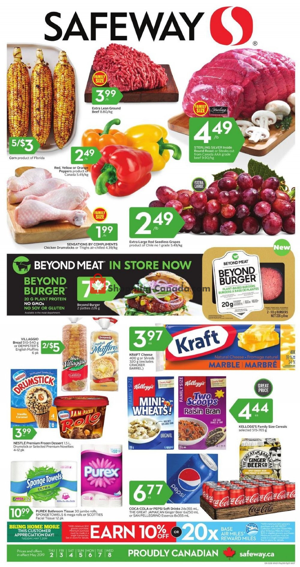 Safeway flyer from Thursday May 2, 2019 to Wednesday May 8, 2019 - page 1