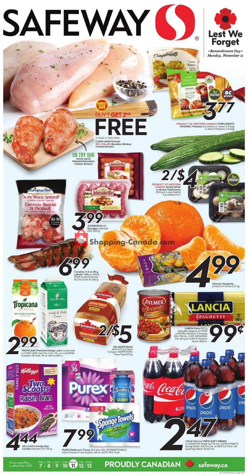 Safeway flyer from Thursday November 7, 2019 to Wednesday November 13, 2019 - page 1