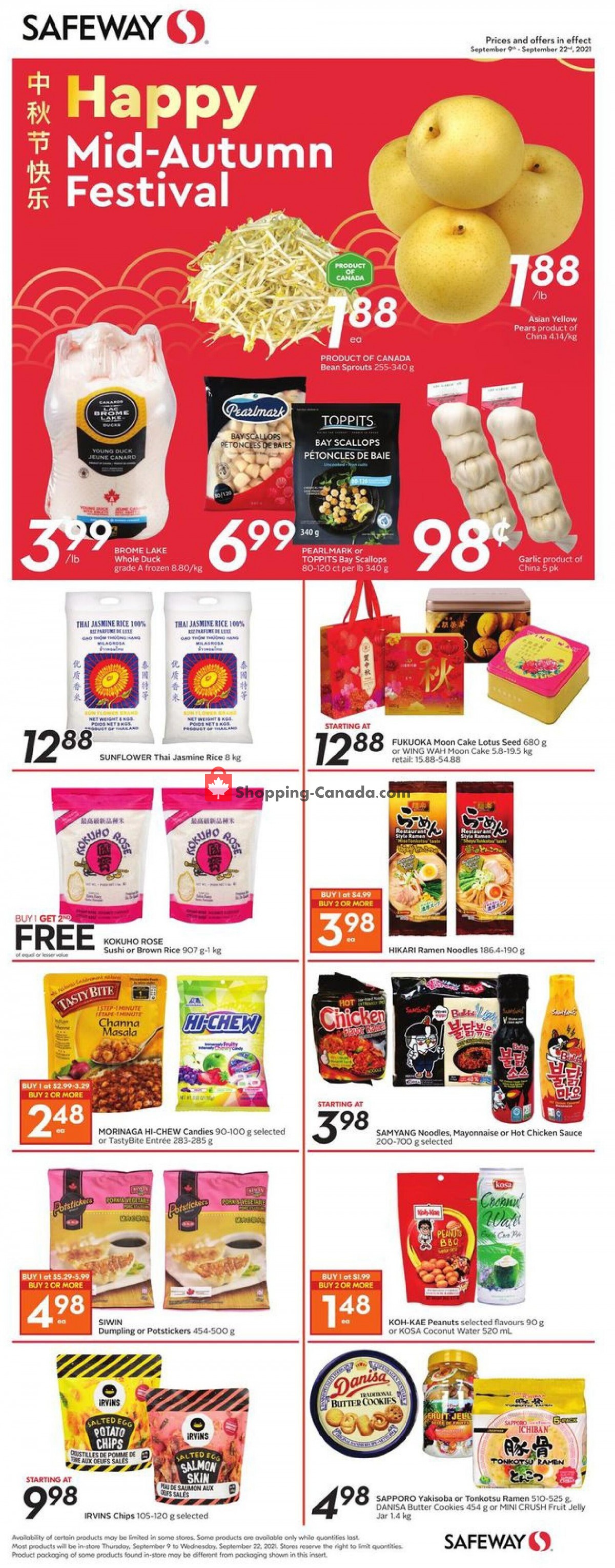 Safeway flyer from Thursday September 9, 2021 to Wednesday September 15, 2021 - page 14