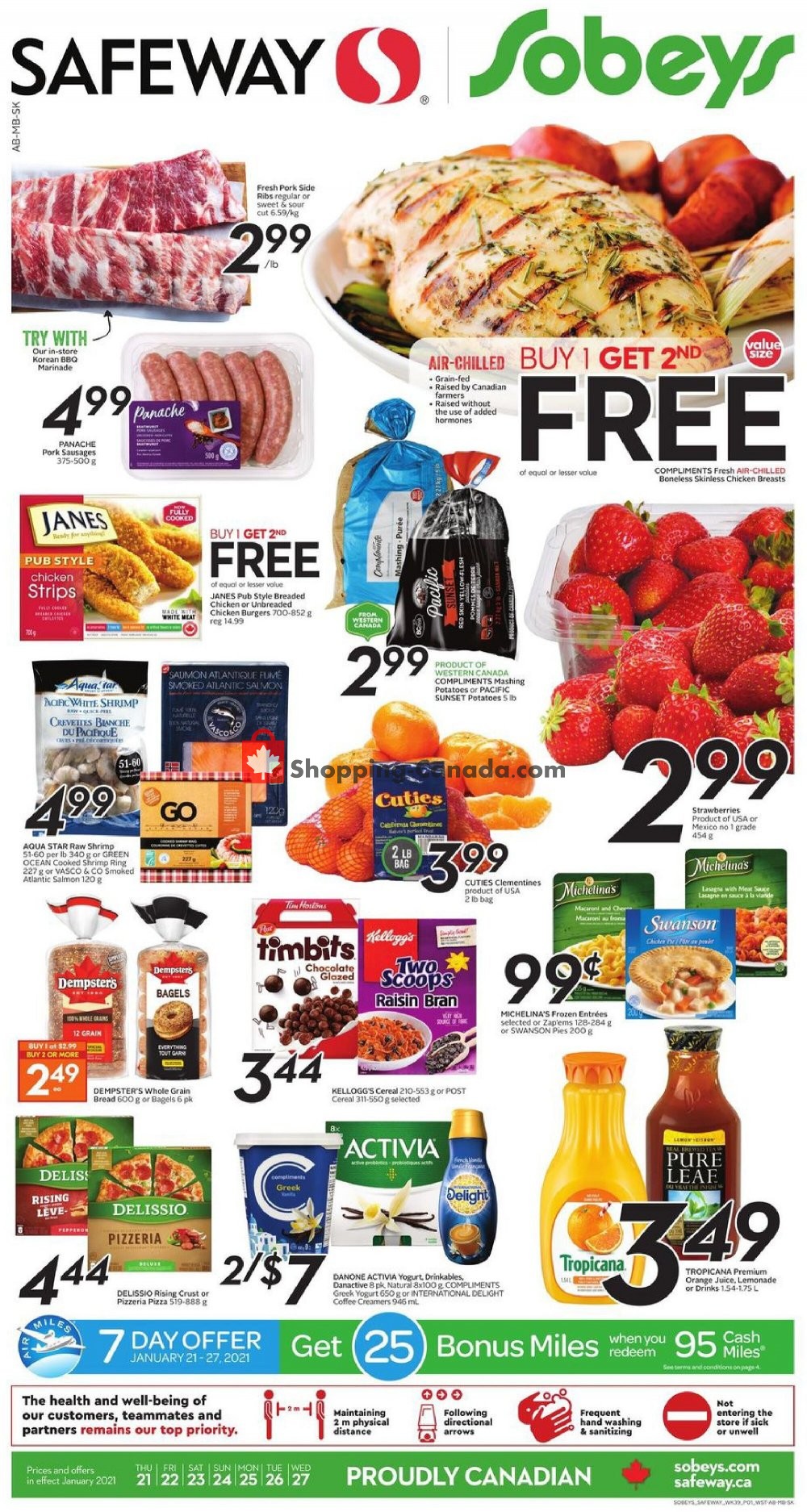 Safeway flyer from Thursday January 21, 2021 to Wednesday January 27, 2021 - page 1
