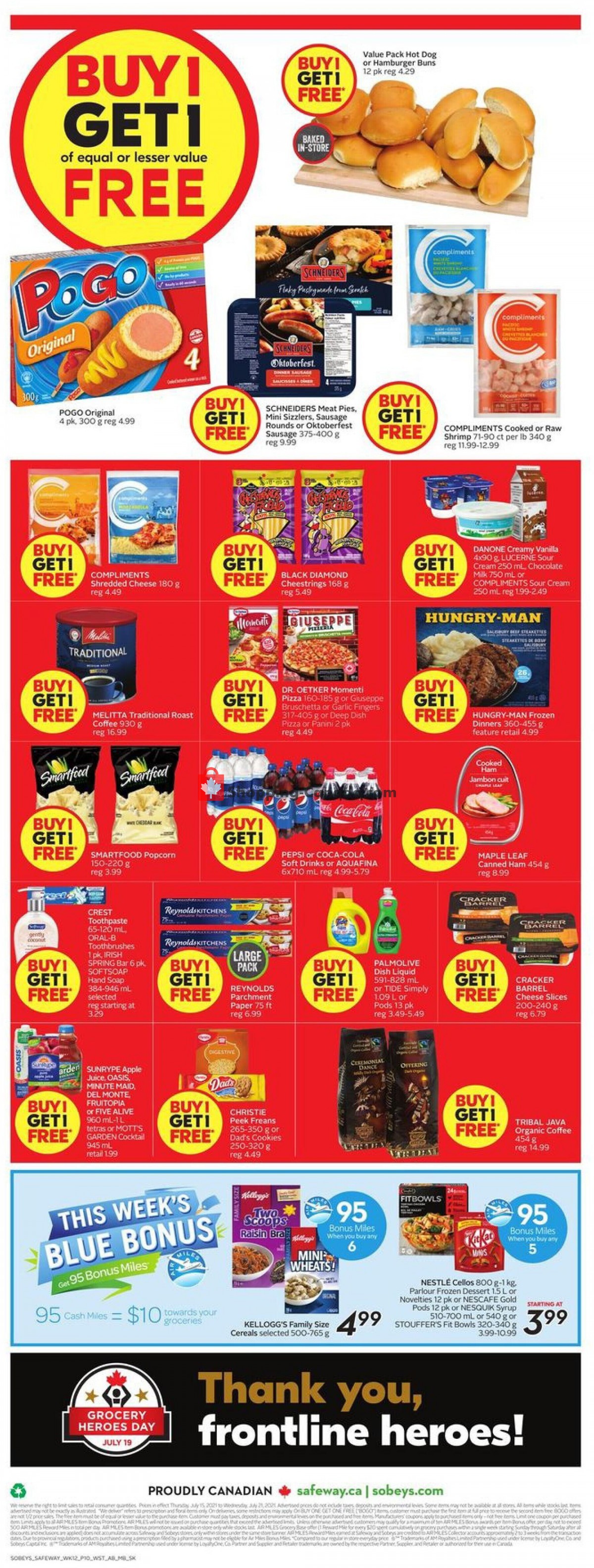 Safeway flyer from Thursday July 15, 2021 to Wednesday July 21, 2021 - page 14
