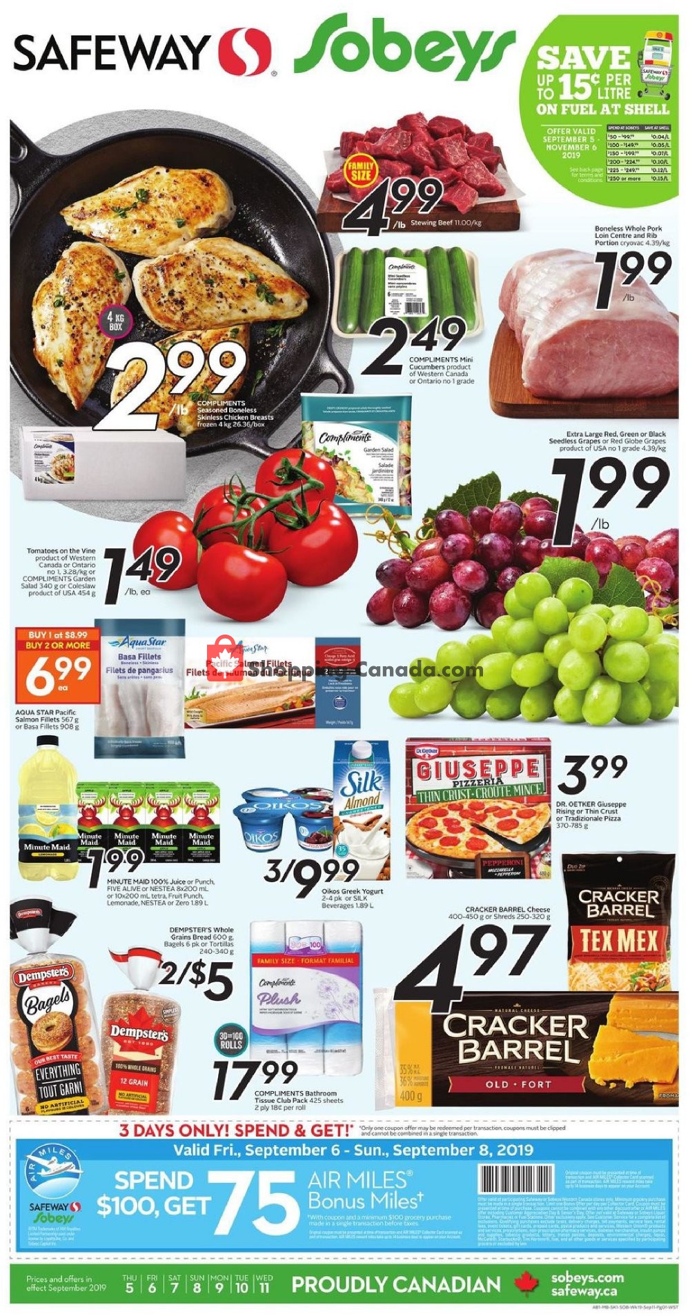 Safeway flyer from Thursday September 5, 2019 to Wednesday September 11, 2019 - page 1