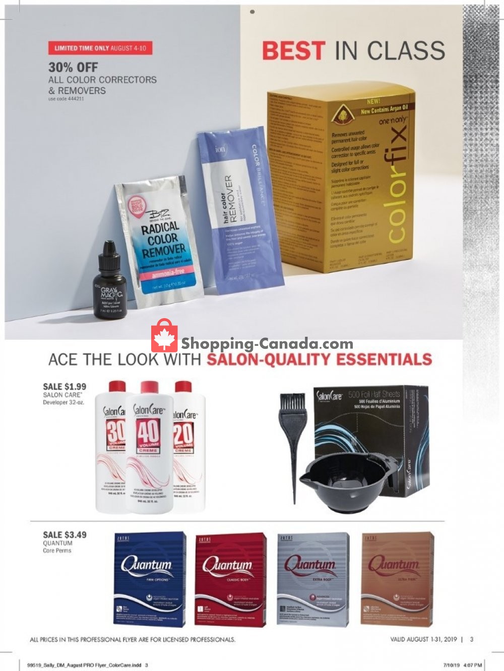 Sally Beauty flyer from Thursday August 1, 2019 to Saturday August 31, 2019 - page 3