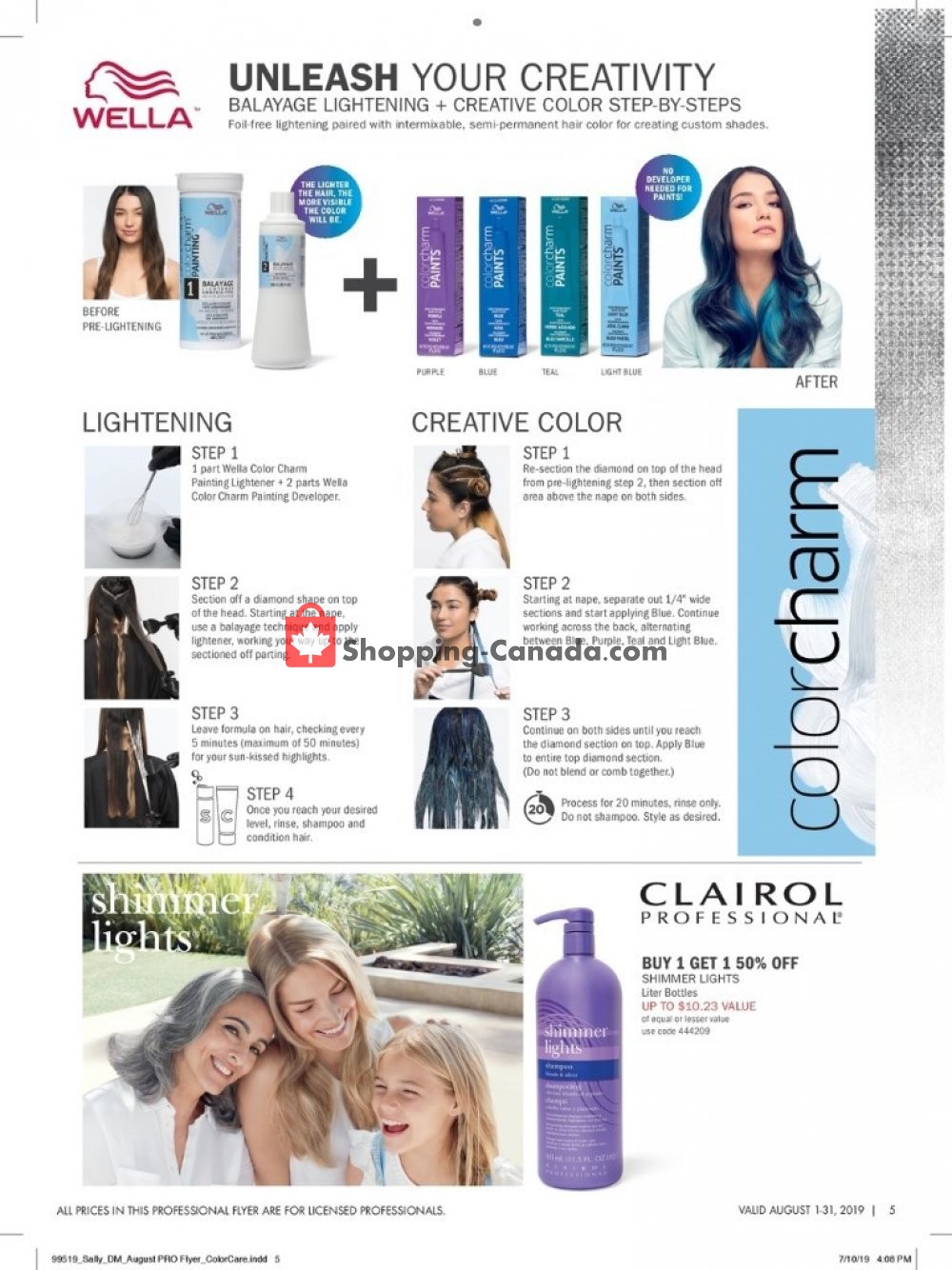 Sally Beauty Canada, flyer (Pro Prices) August 1 August 31, 2019