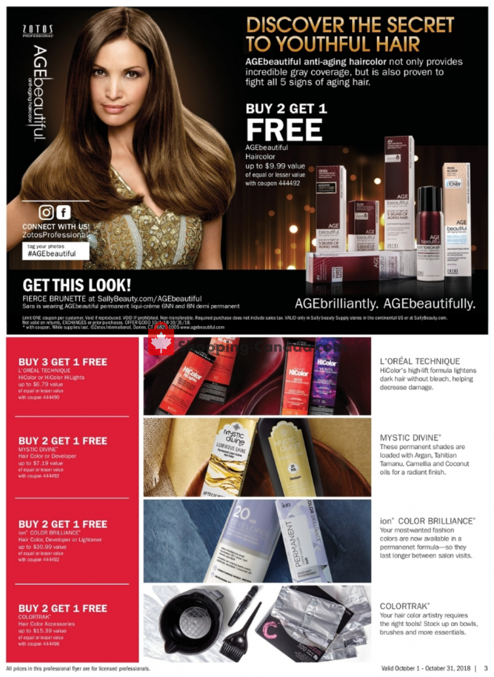 Flyer and weekly ads Sally Beauty Canada Professional from Monday