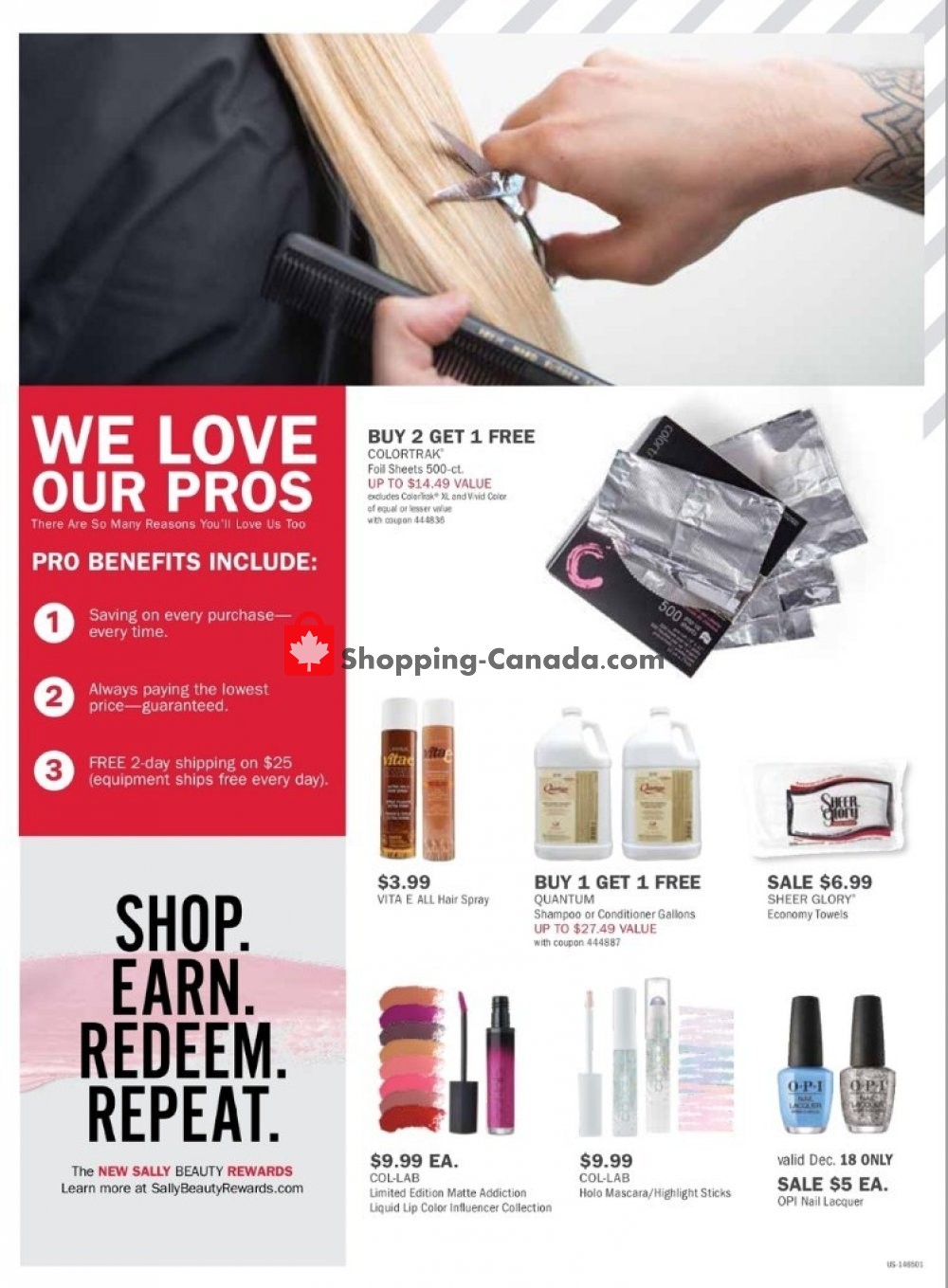 Sally Beauty Canada, flyer (Savings to Get you Ready) December 1
