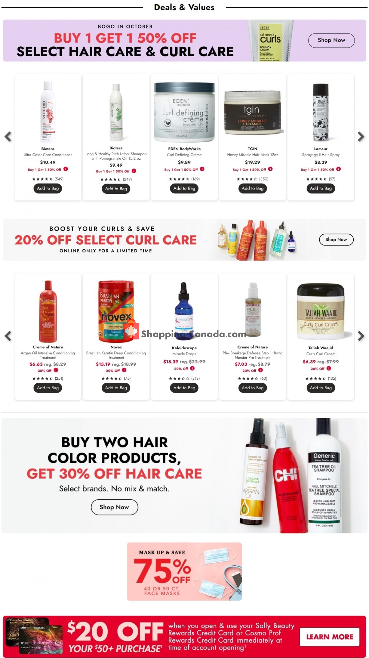 Sally Beauty flyer from Tuesday October 12, 2021 to Monday October 18, 2021 - page 1