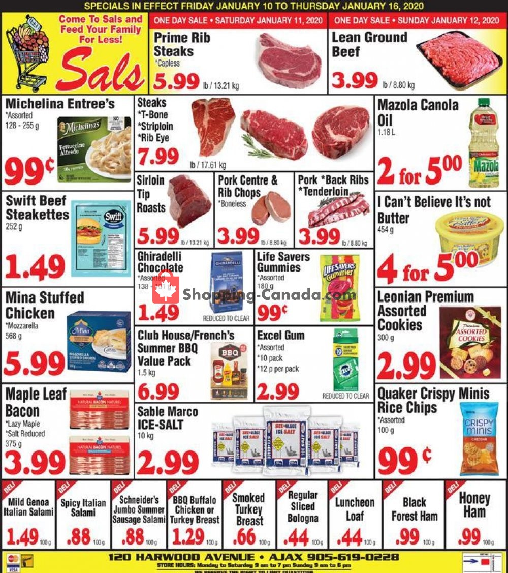 Sal's Grocery flyer from Friday January 10, 2020 to Thursday January 16, 2020 - page 1