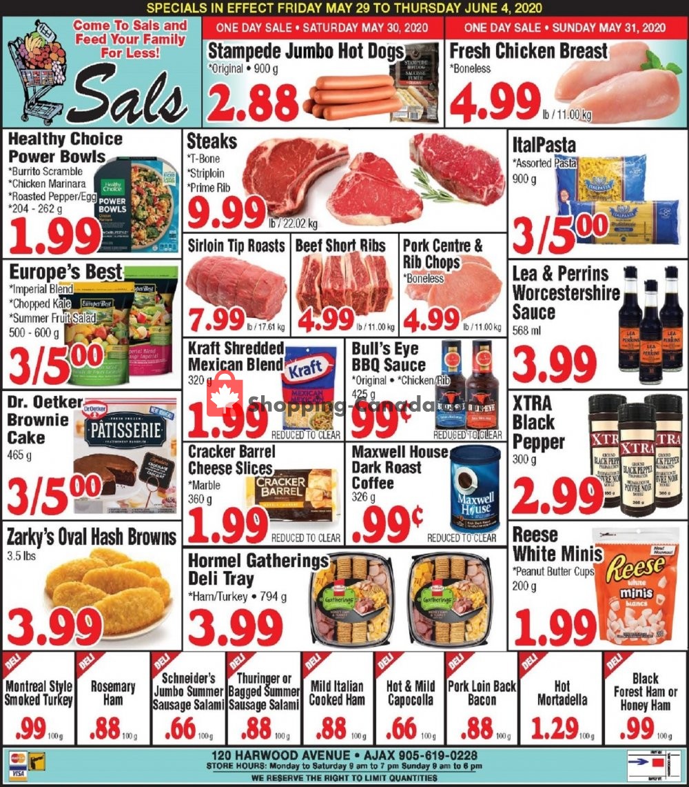 Sal's Grocery flyer from Friday May 29, 2020 to Thursday June 4, 2020 - page 1