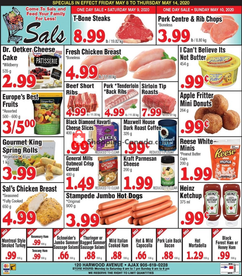 Sal's Grocery Canada, flyer (HOT DEALS) May 8 May 14, 2020
