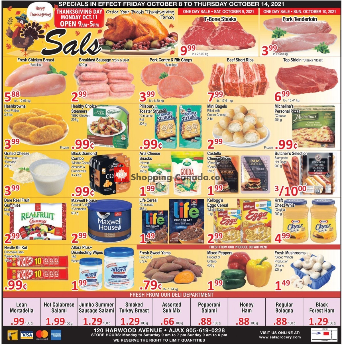 Sal's Grocery flyer from Friday October 8, 2021 to Thursday October 14, 2021 - page 1