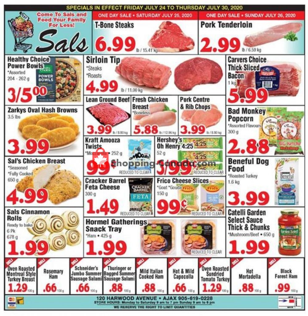 Sal's Grocery flyer from Friday July 24, 2020 to Thursday July 30, 2020 - page 1