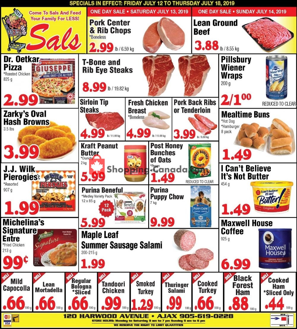 Sal's Grocery Canada, flyer (Special Offer) July 12 July 18, 2019