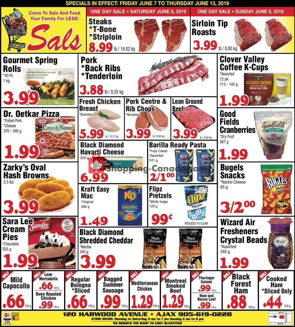 Sal's Grocery Canada, flyer (Special Offer) June 7 June 13, 2019