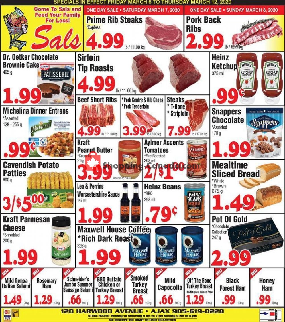 Sal's Grocery Canada, flyer ( Special offer ) March 6 March 12