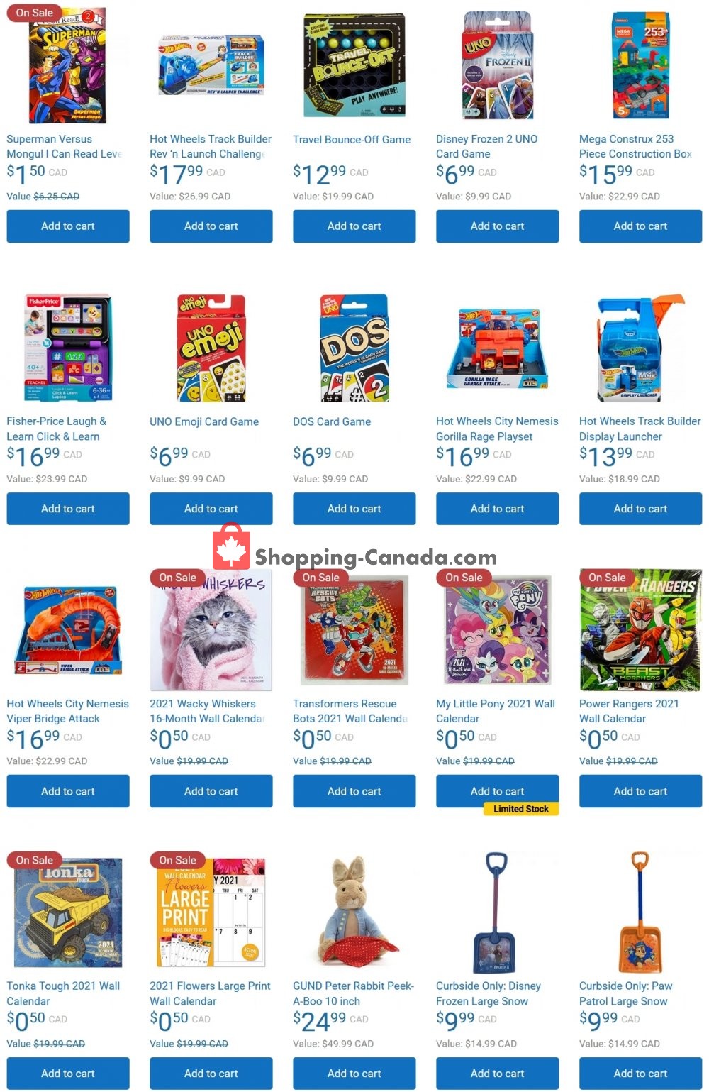Samko and Miko Toy Warehouse Canada, flyer (Hot Offers) January 18