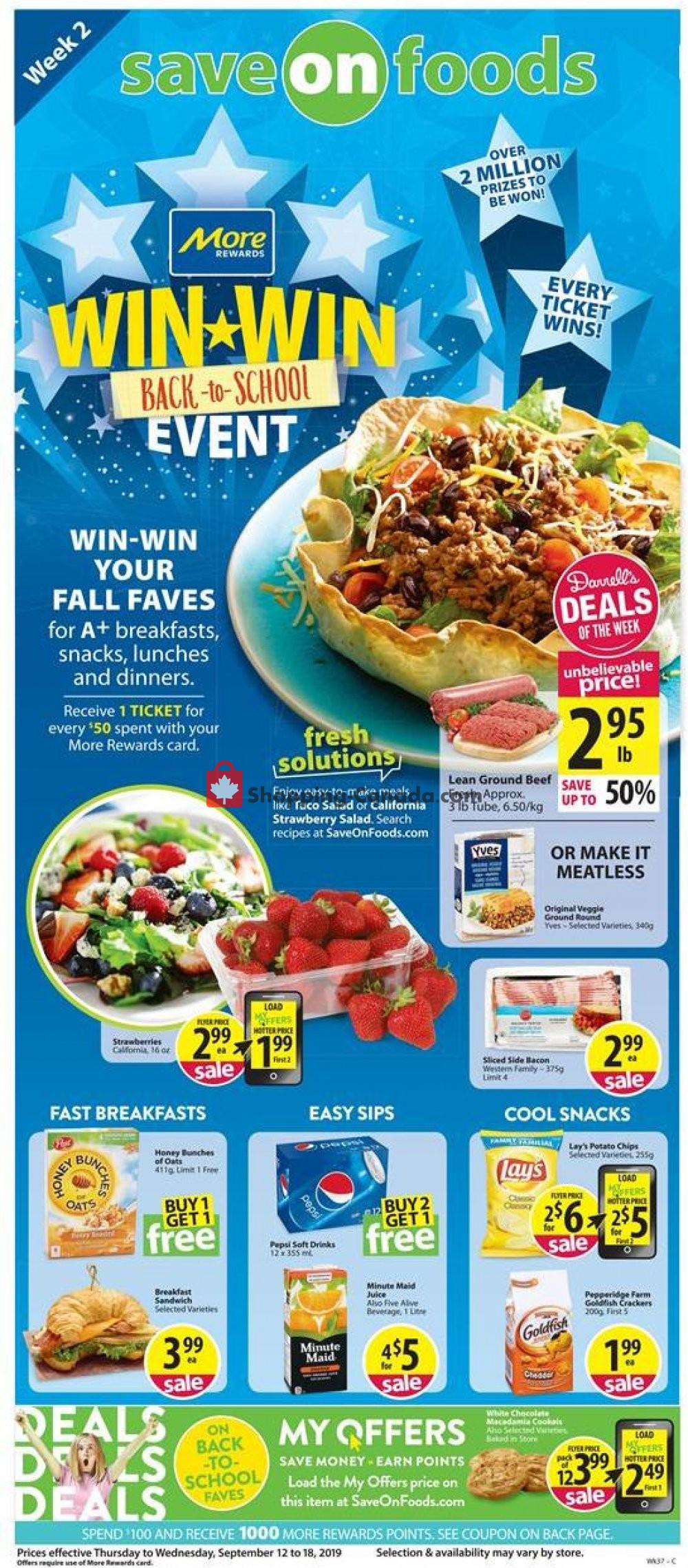 Save On Foods flyer from Thursday September 12, 2019 to Wednesday September 18, 2019 - page 1