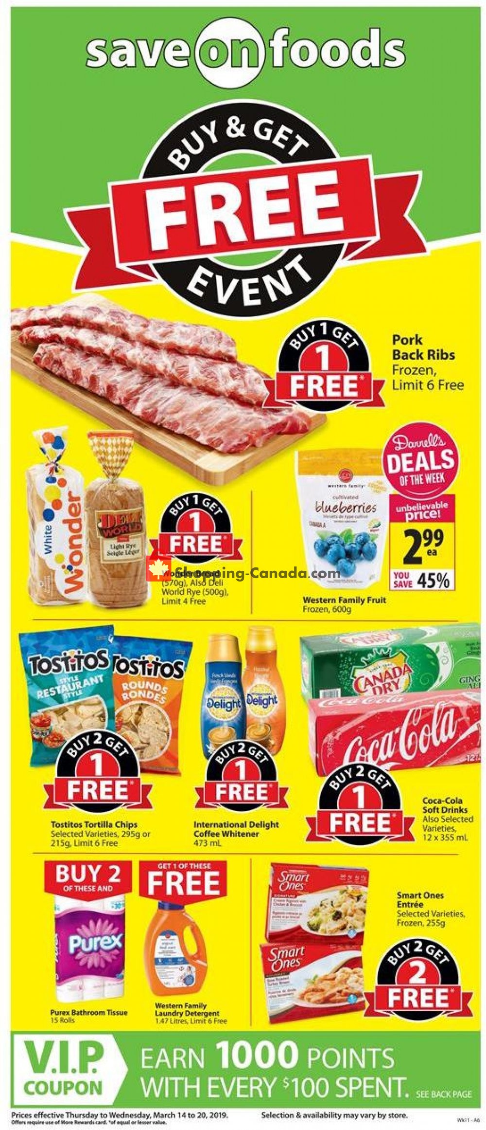 Save On Foods flyer from Thursday March 14, 2019 to Wednesday March 20, 2019 - page 1