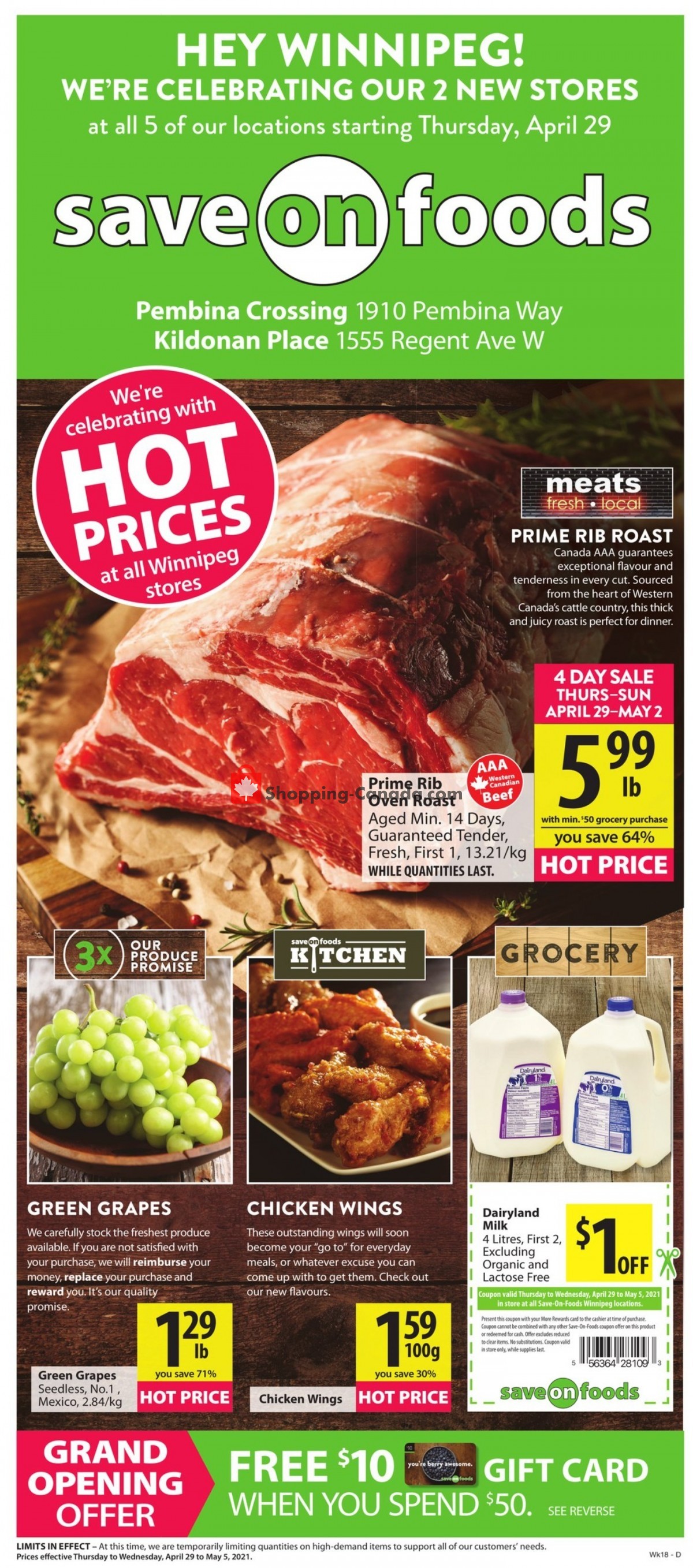 Save On Foods flyer from Thursday April 29, 2021 to Wednesday May 5, 2021 - page 1