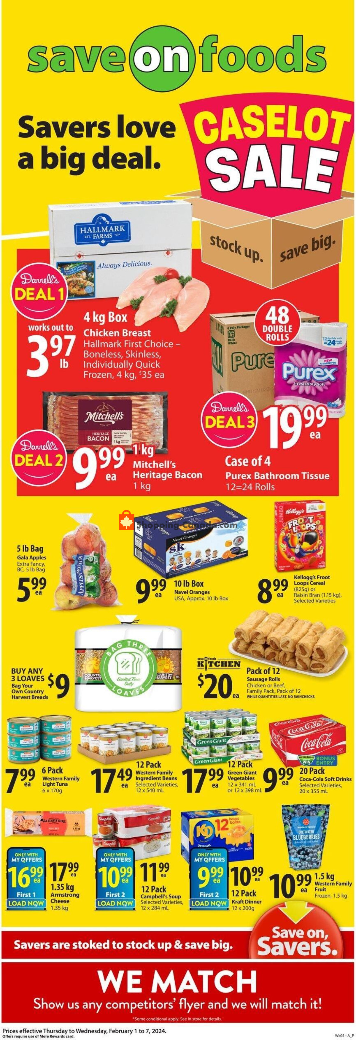 Save On Foods flyer from Thursday February 1, 2024 to Wednesday February 7, 2024 - page 1