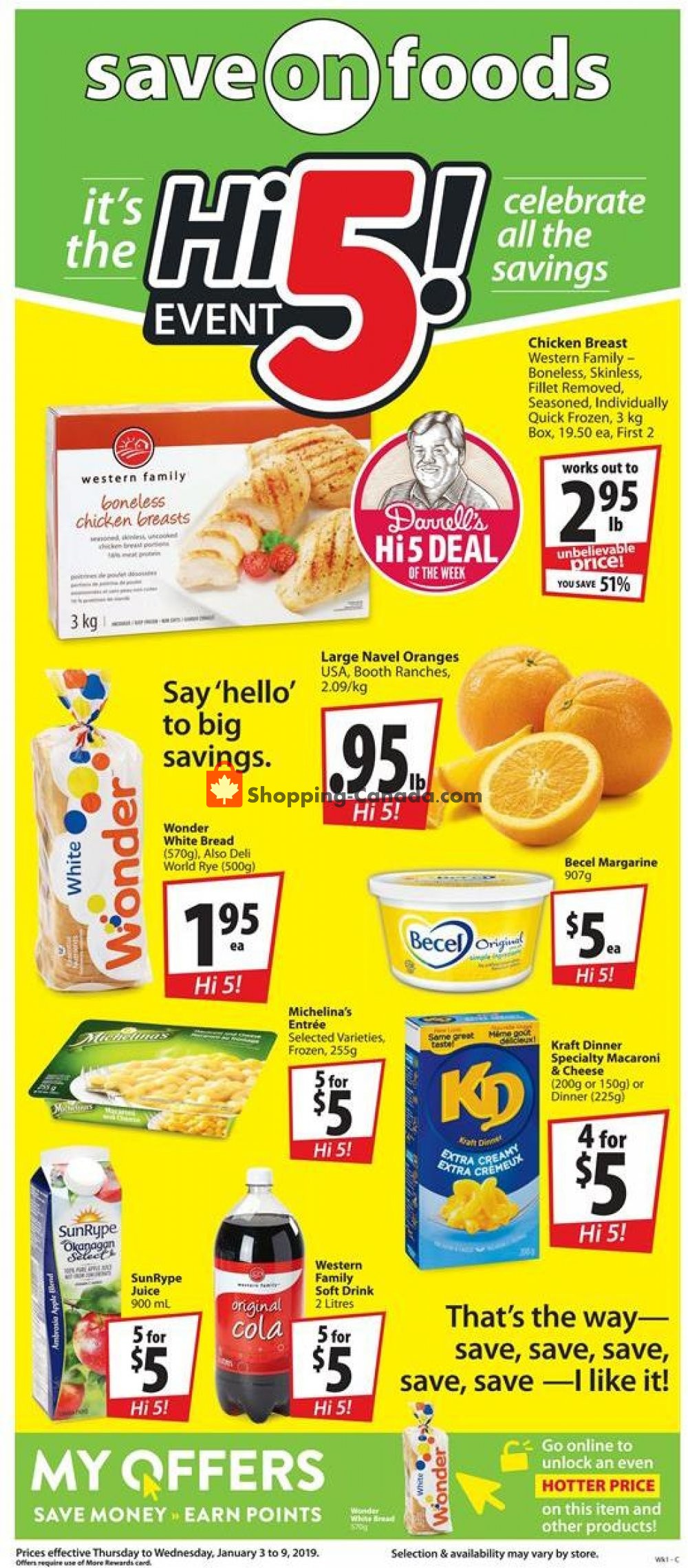Save On Foods flyer from Thursday January 3, 2019 to Wednesday January 9, 2019 - page 1