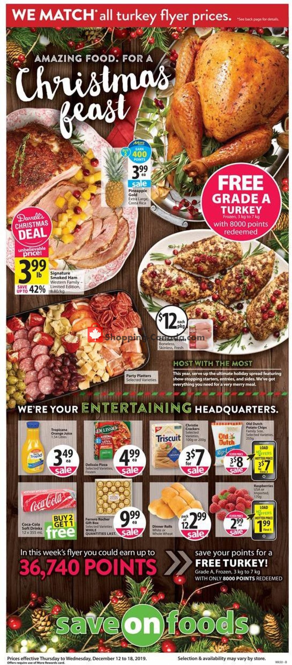 Save On Foods flyer from Thursday December 12, 2019 to Wednesday December 18, 2019 - page 1