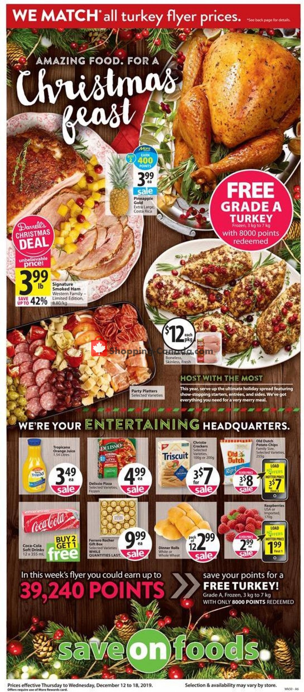 Save On Foods flyer from Thursday December 12, 2019 to Wednesday December 18, 2019 - page 1