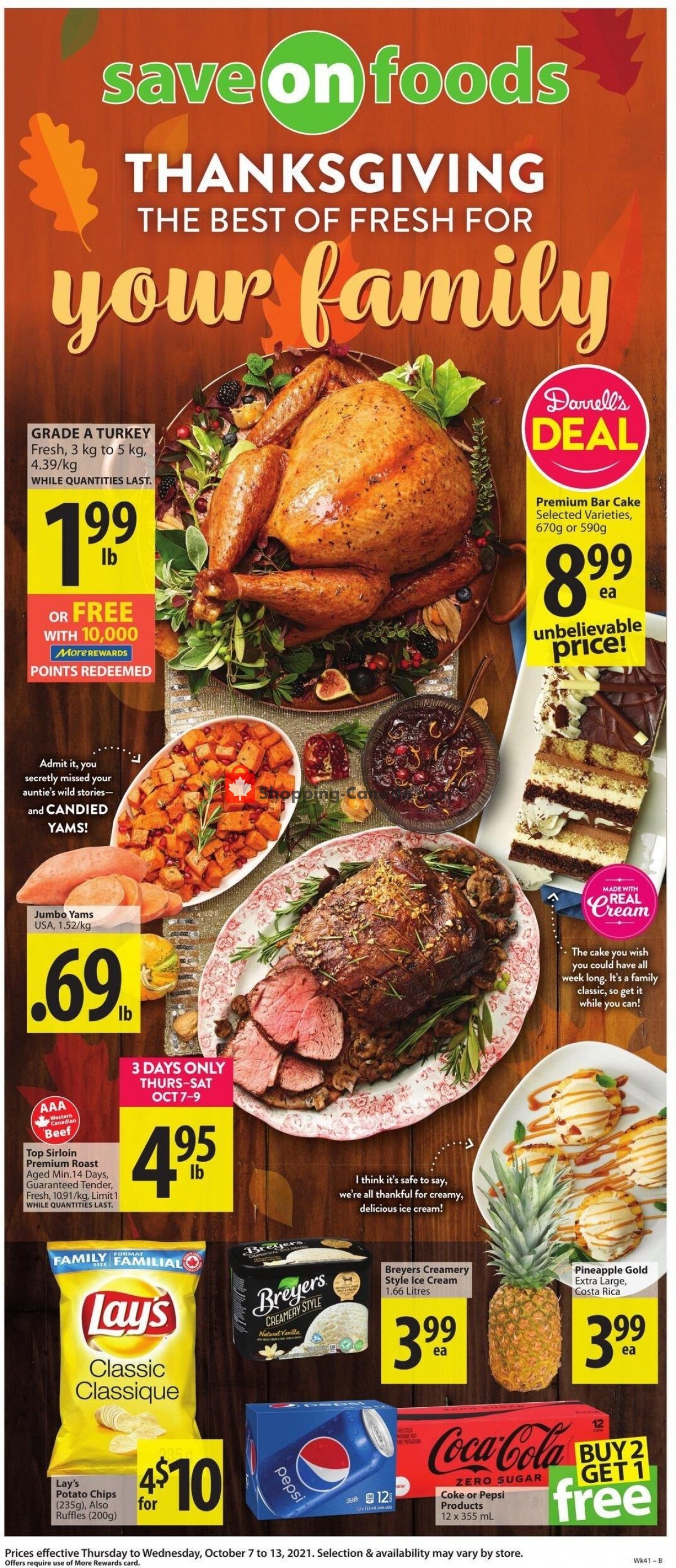Save On Foods flyer from Thursday October 7, 2021 to Wednesday October 13, 2021 - page 1