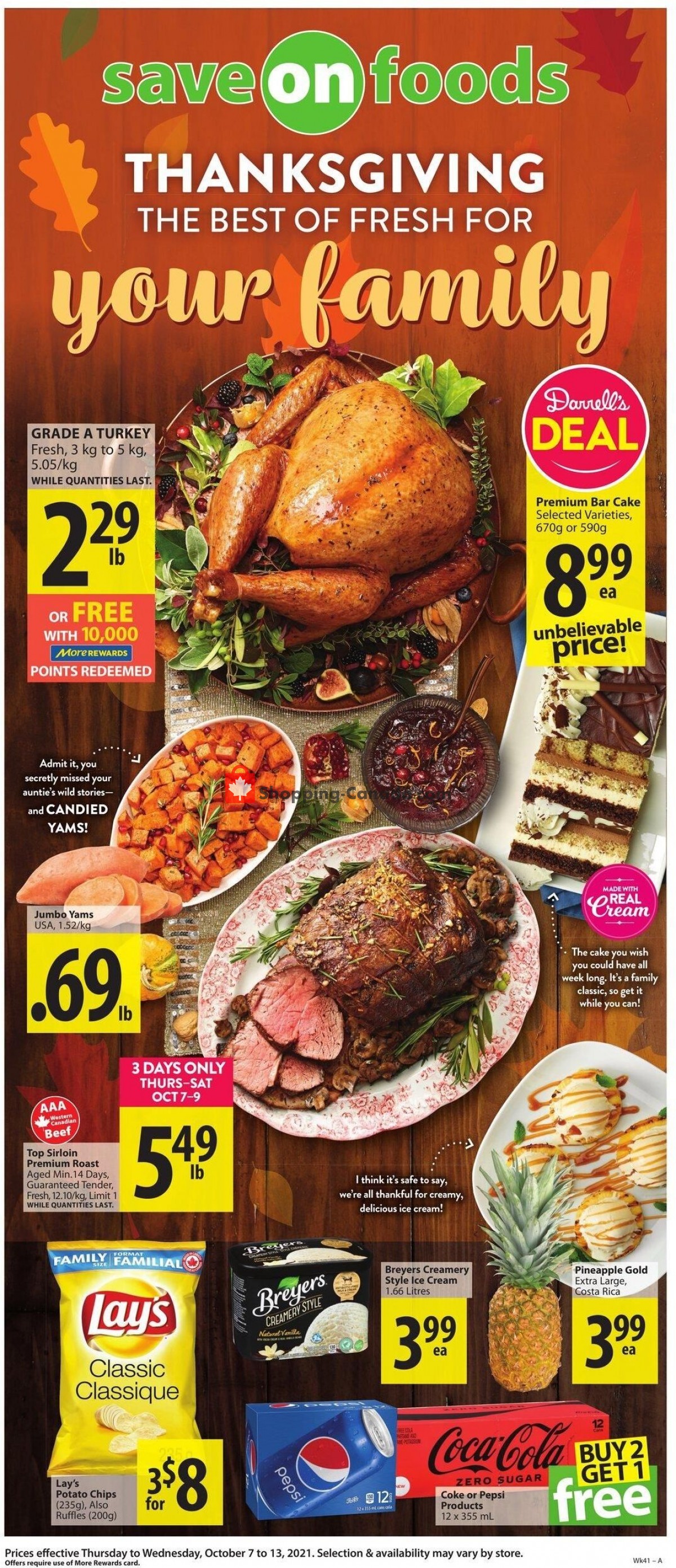 Save On Foods flyer from Thursday October 7, 2021 to Wednesday October 13, 2021 - page 1