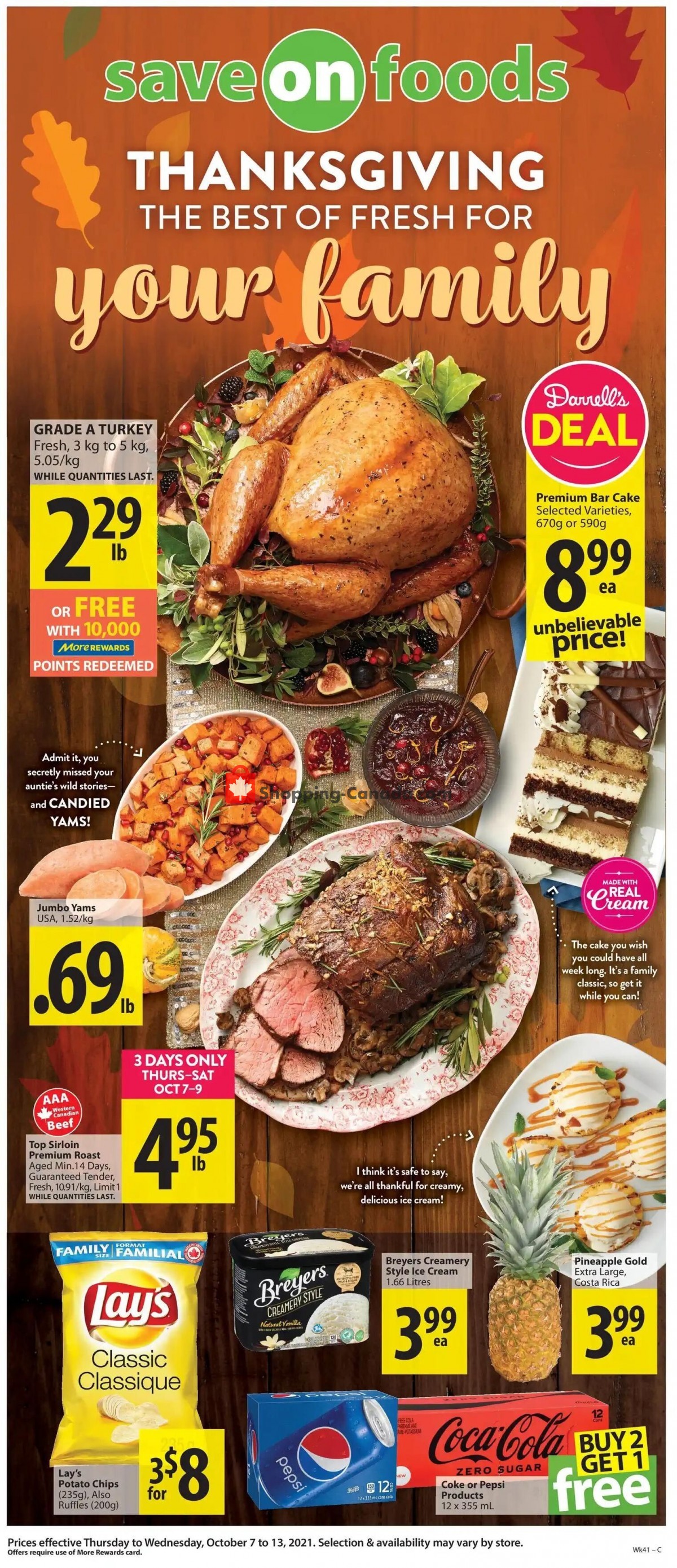 Save On Foods flyer from Thursday October 7, 2021 to Wednesday October 13, 2021 - page 1