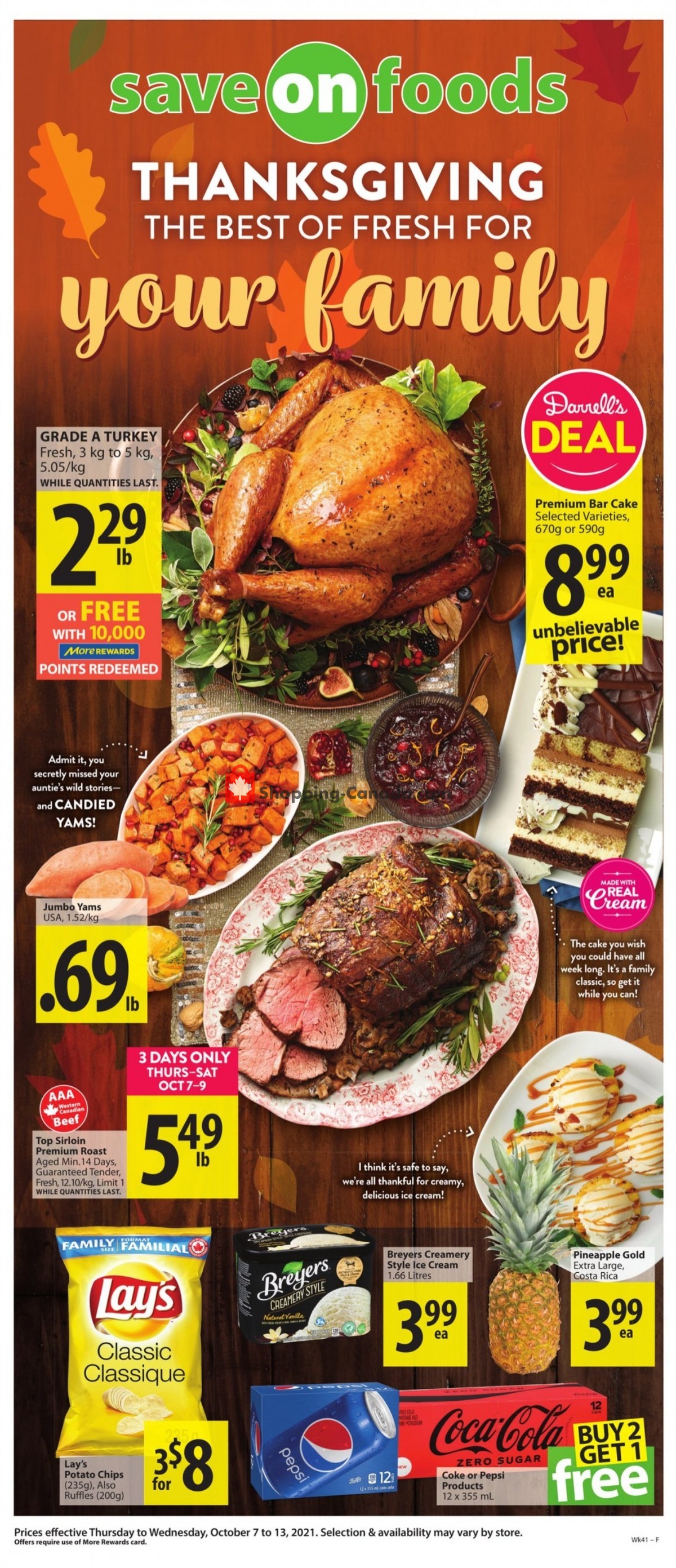 Save On Foods flyer from Thursday October 7, 2021 to Wednesday October 13, 2021 - page 1