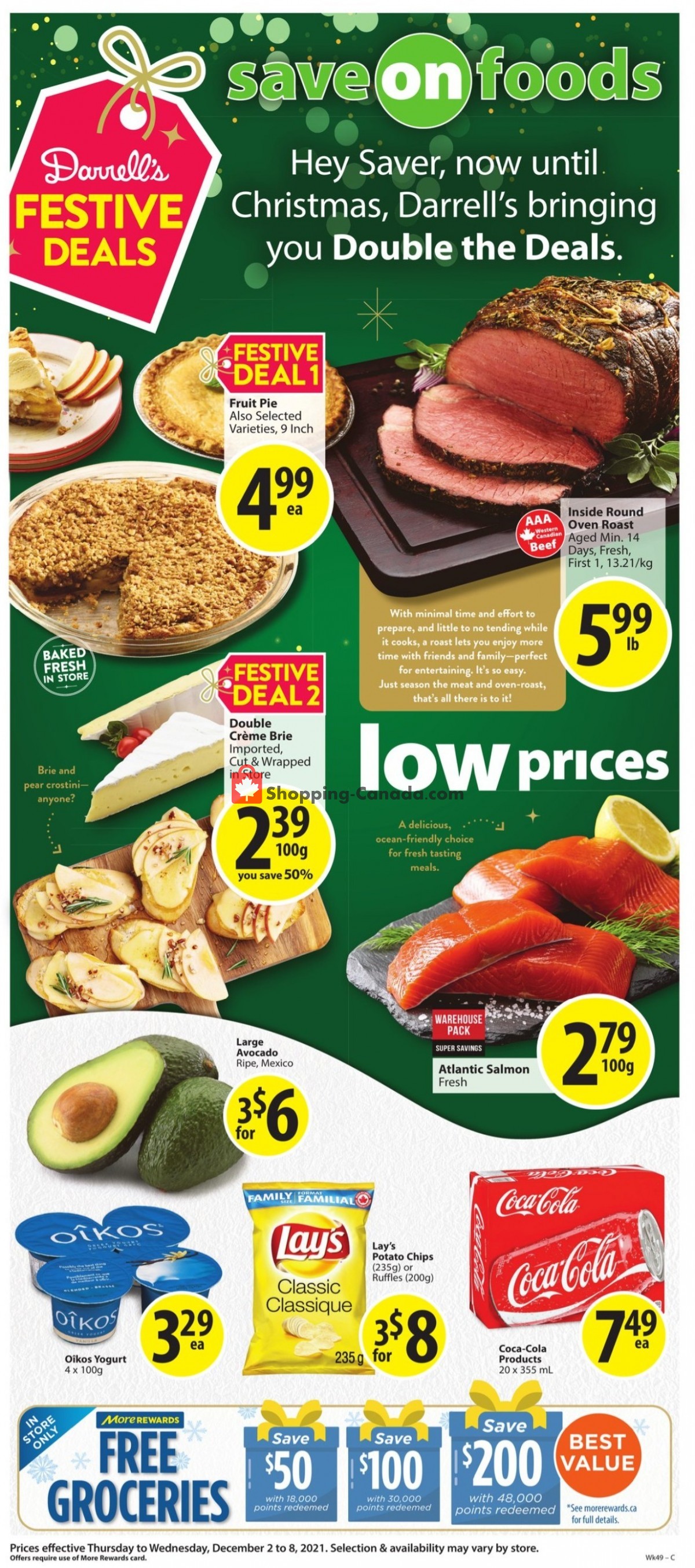 Save On Foods flyer from Thursday December 2, 2021 to Wednesday December 8, 2021 - page 1