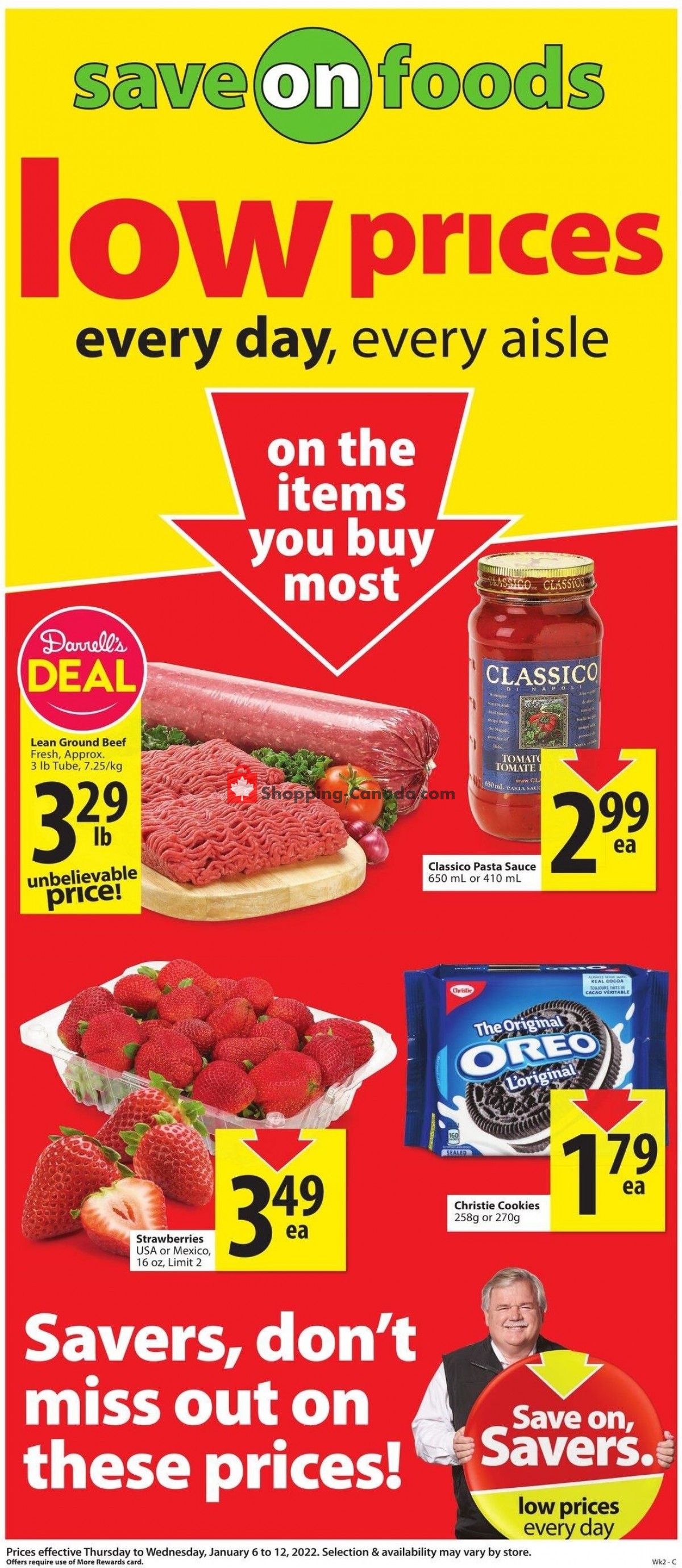 Save On Foods Canada, flyer (Darrell's Price Lock Promise SK) January 6 January 12, 2022