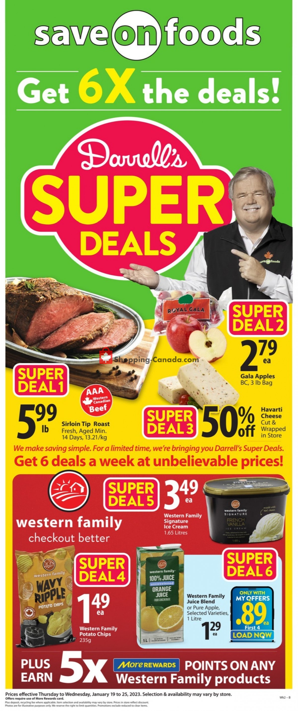 Save On Foods flyer from Thursday January 19, 2023 to Wednesday January 25, 2023 - page 1